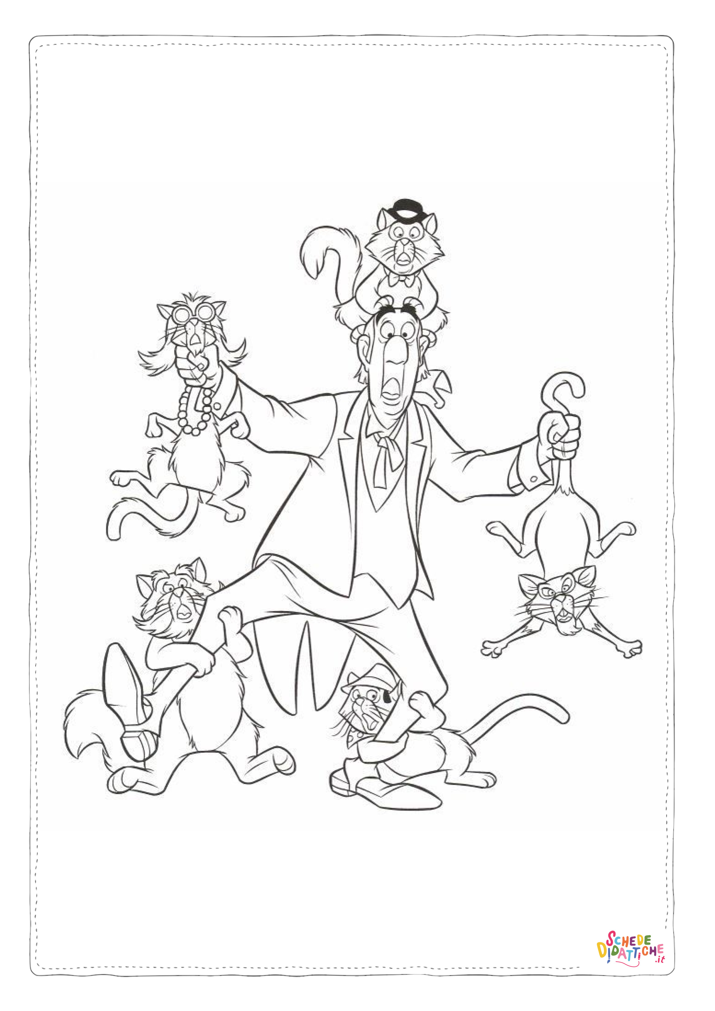Disegno "Disegno di Aristogatti da stampare e colorare 47" Disegno di Aristogatti da stampare e colorare 47