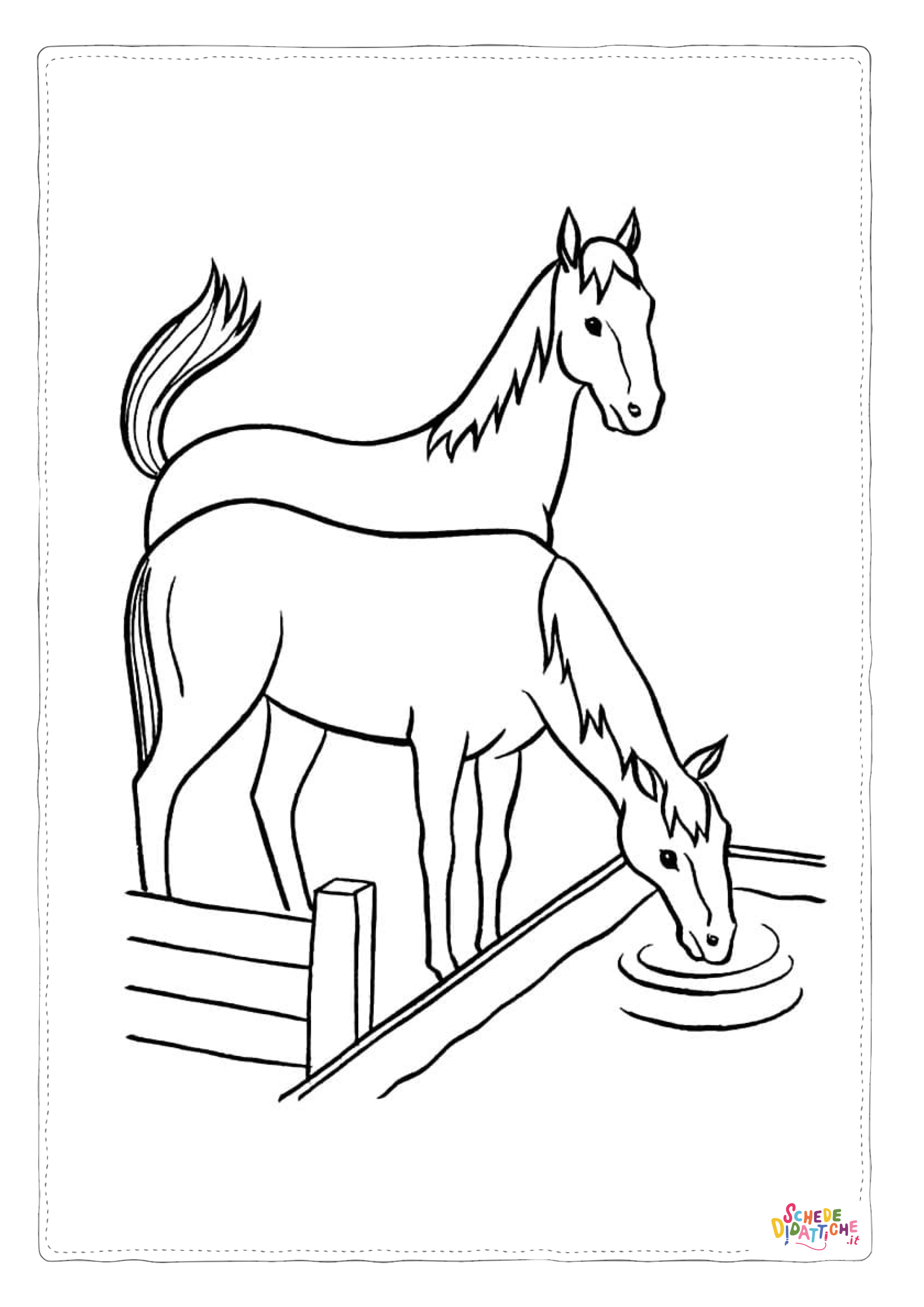Disegno "Disegno di cavallo da stampare e colorare 139" Disegno di cavallo da stampare e colorare 139