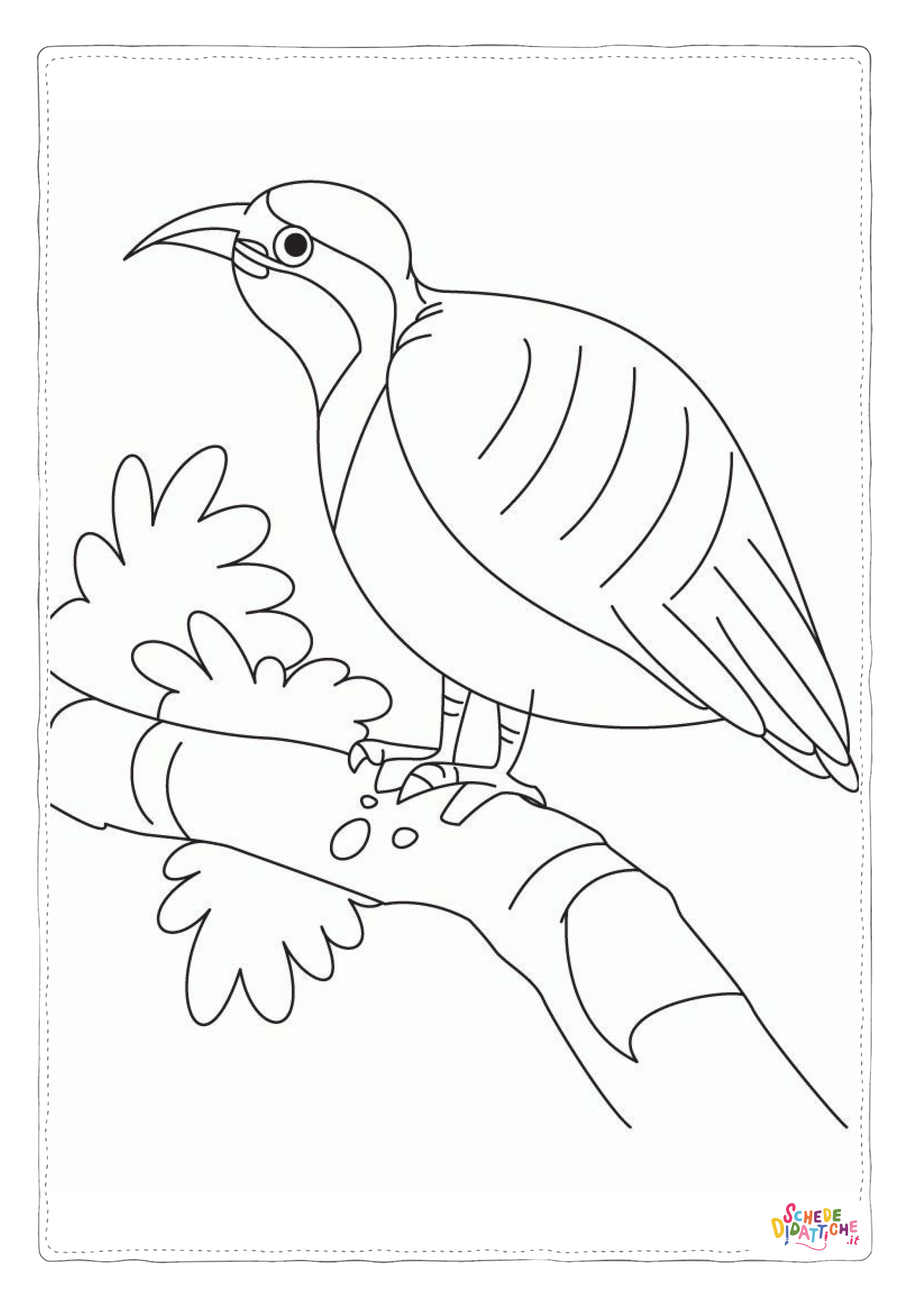 Disegno "Disegno di uccello da stampare e colorare 63" Disegno di uccello da stampare e colorare 63