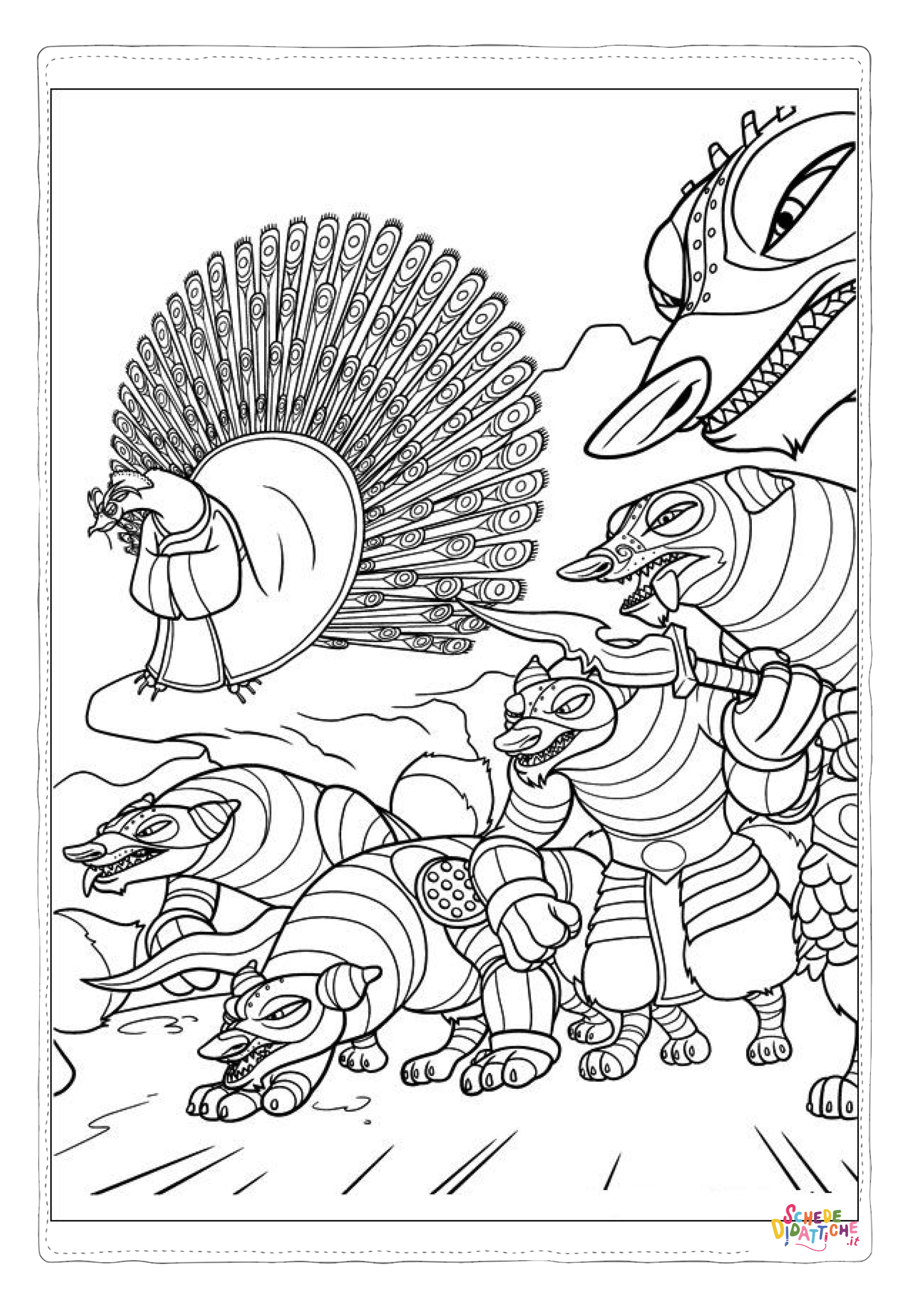 Disegno di Kung Fu Panda da stampare e colorare 28