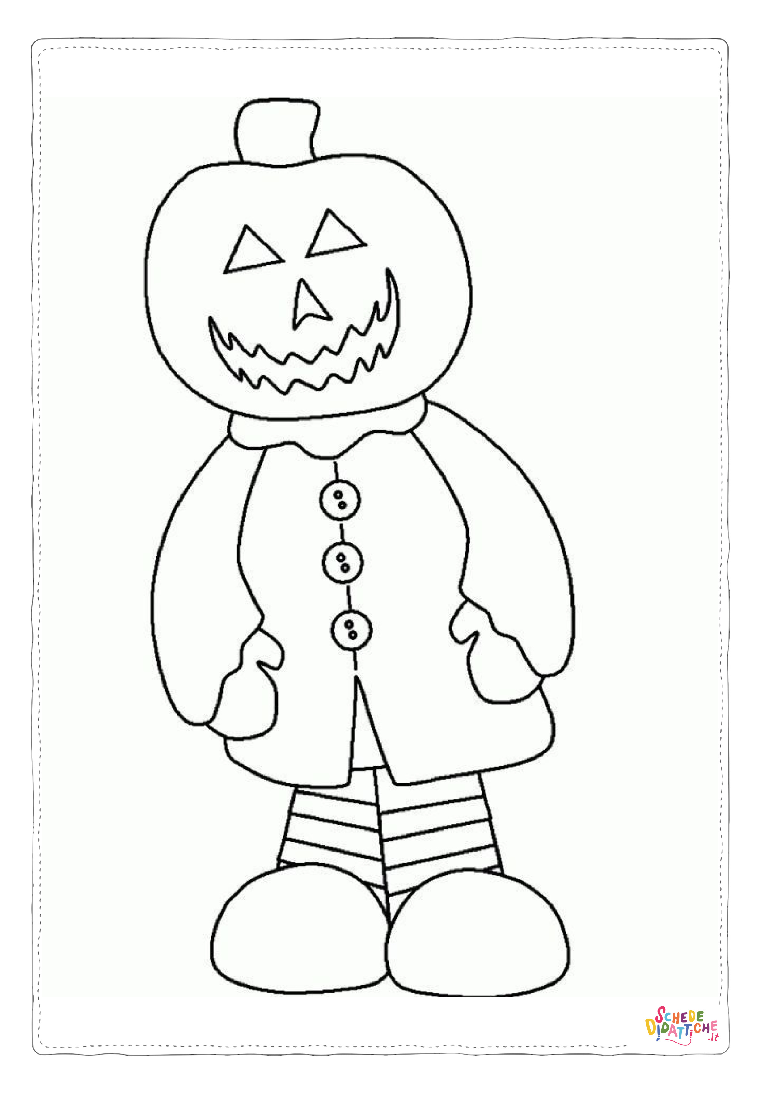 Disegno "Disegno di zucca di Halloween da stampare e colorare 6" Disegno di zucca di Halloween da stampare e colorare 6