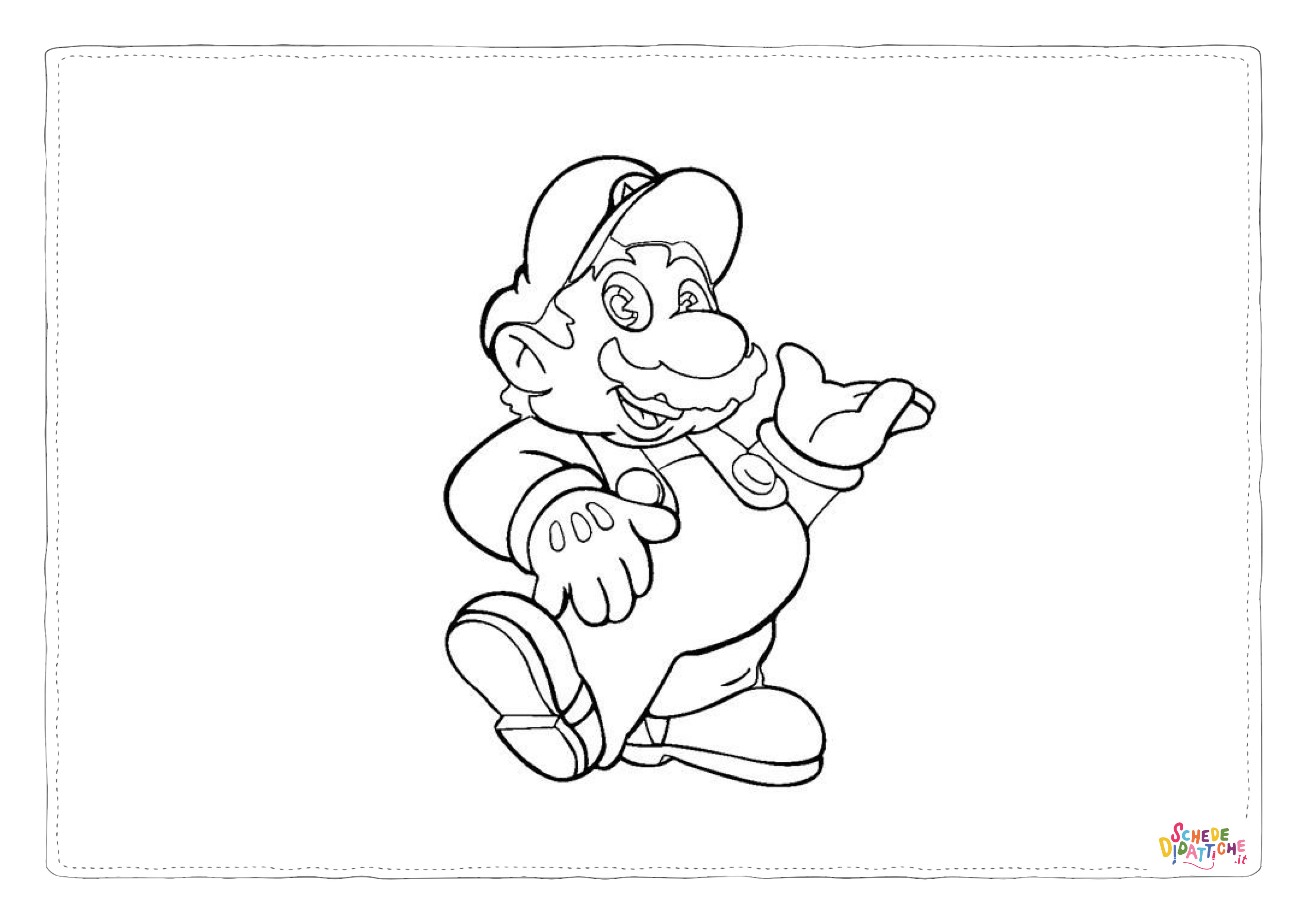 Disegno "Disegno di Super Mario da stampare e colorare 60" Disegno di Super Mario da stampare e colorare 60