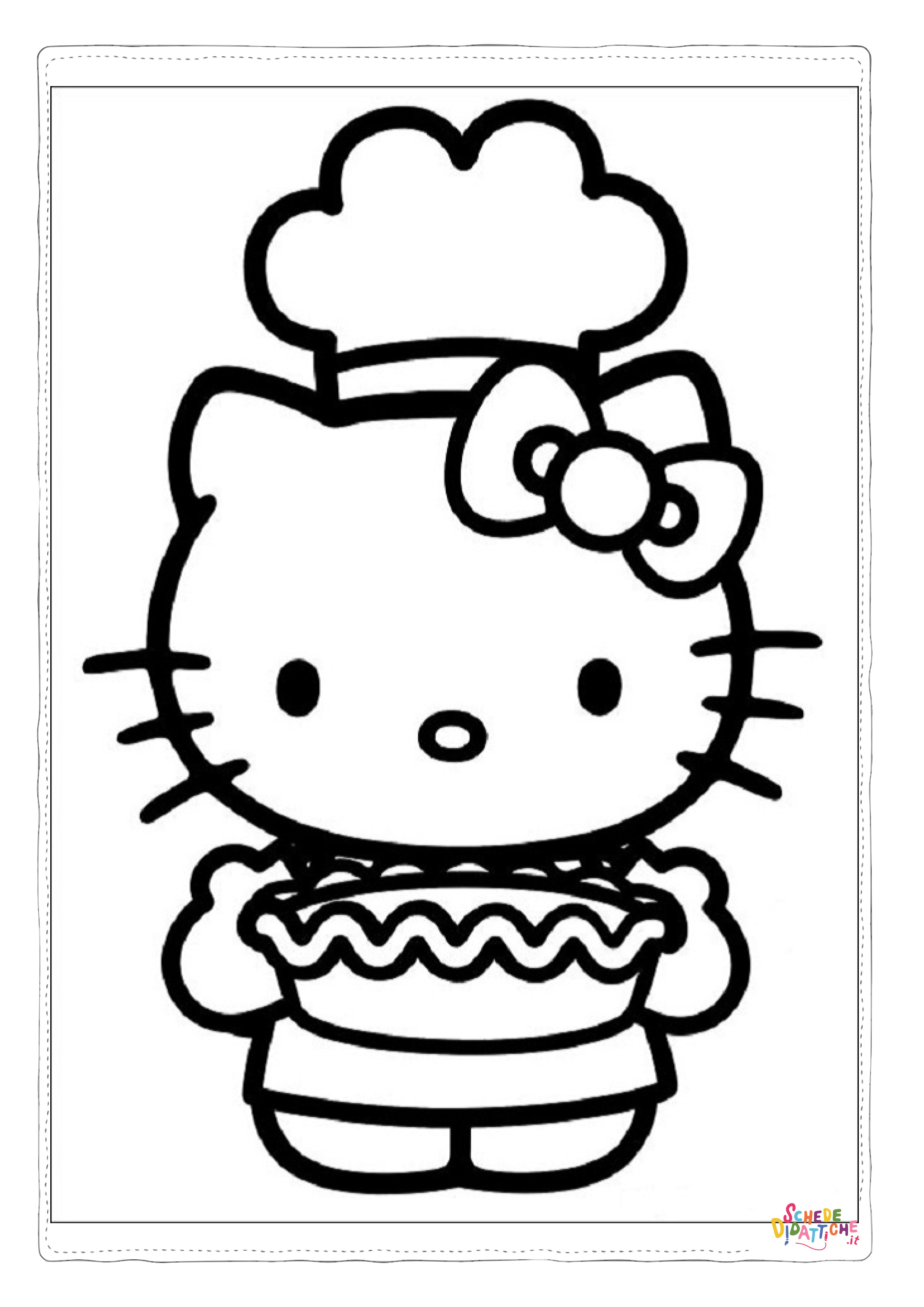 Disegno "Disegno di Hello Kitty da stampare e colorare 97" Disegno di Hello Kitty da stampare e colorare 97