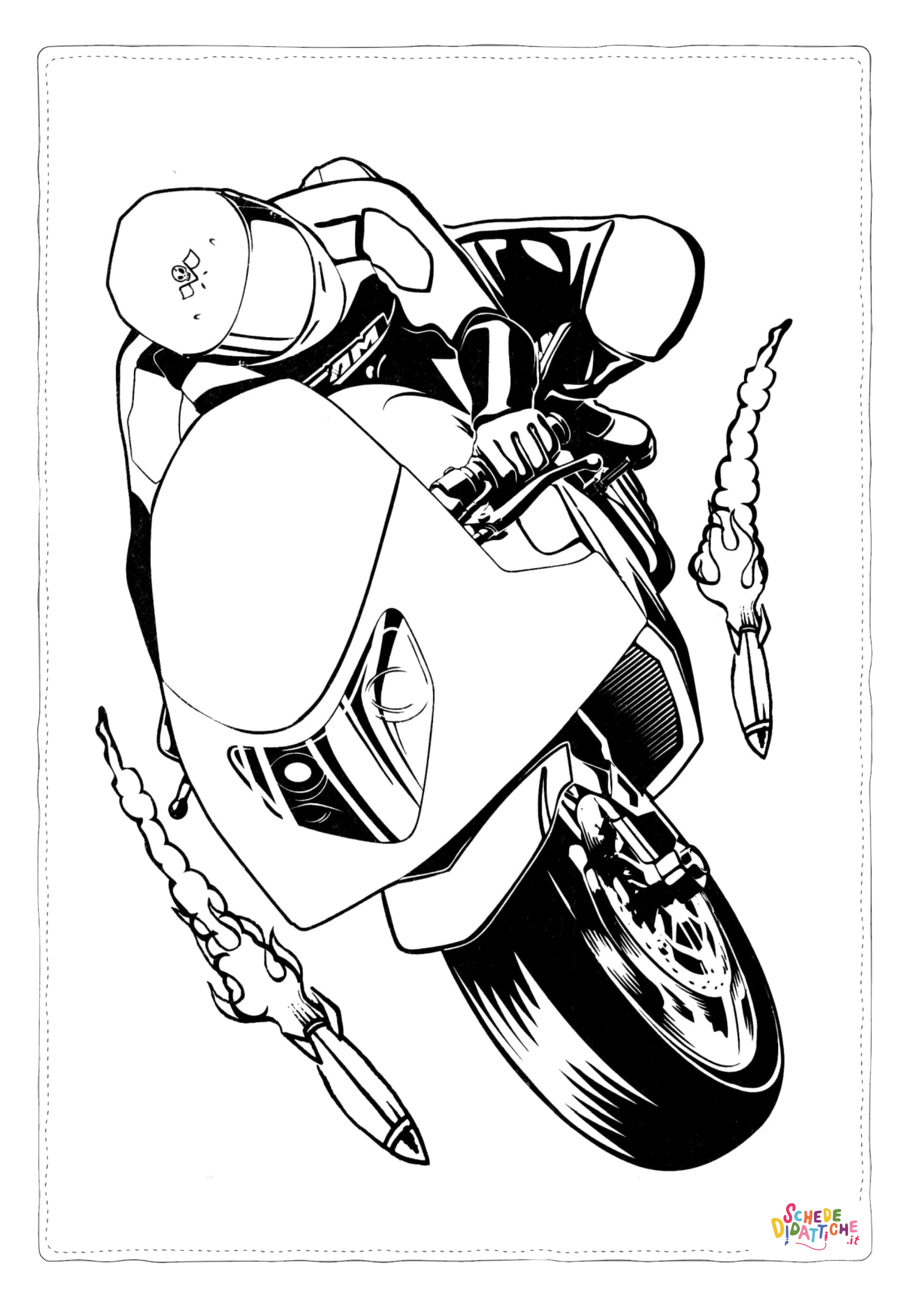 Disegno "Disegno di moto da stampare e colorare 56" Disegno di moto da stampare e colorare 56