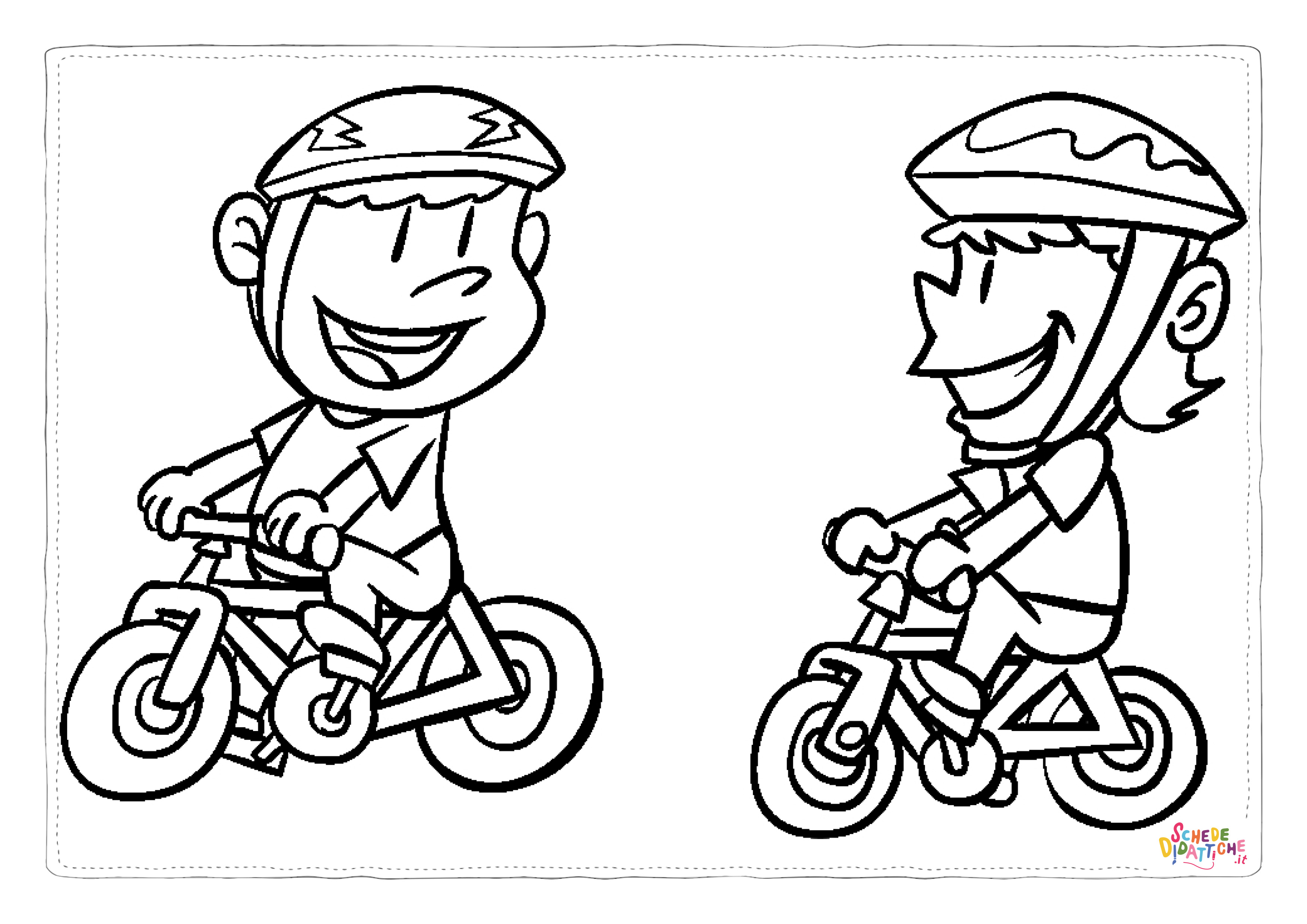 Disegno di bicicletta da stampare e colorare 34