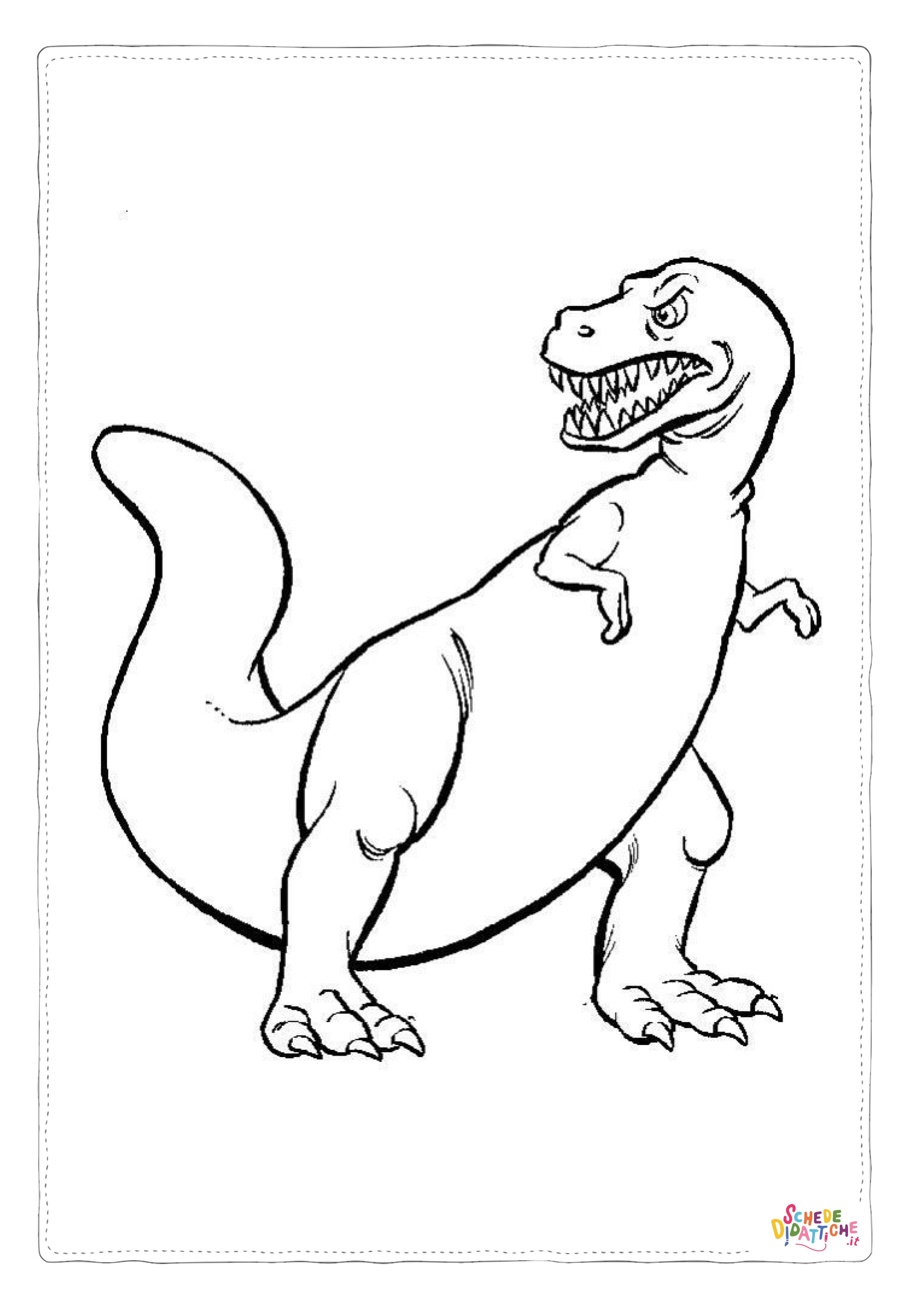 Disegno di Tirannosauro da stampare e colorare 90