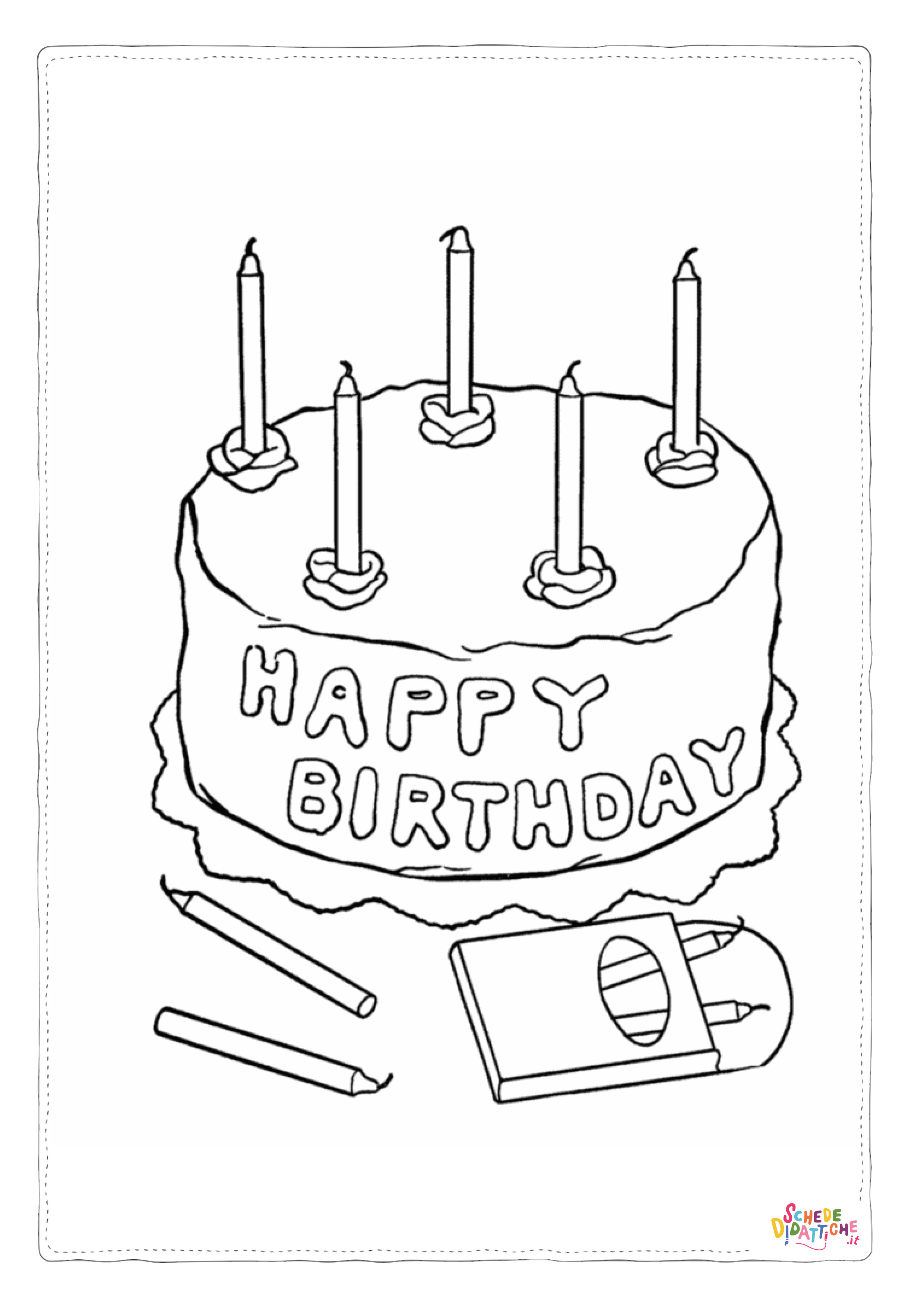 Disegno "Disegno di compleanno da stampare e colorare 18" Disegno di compleanno da stampare e colorare 18