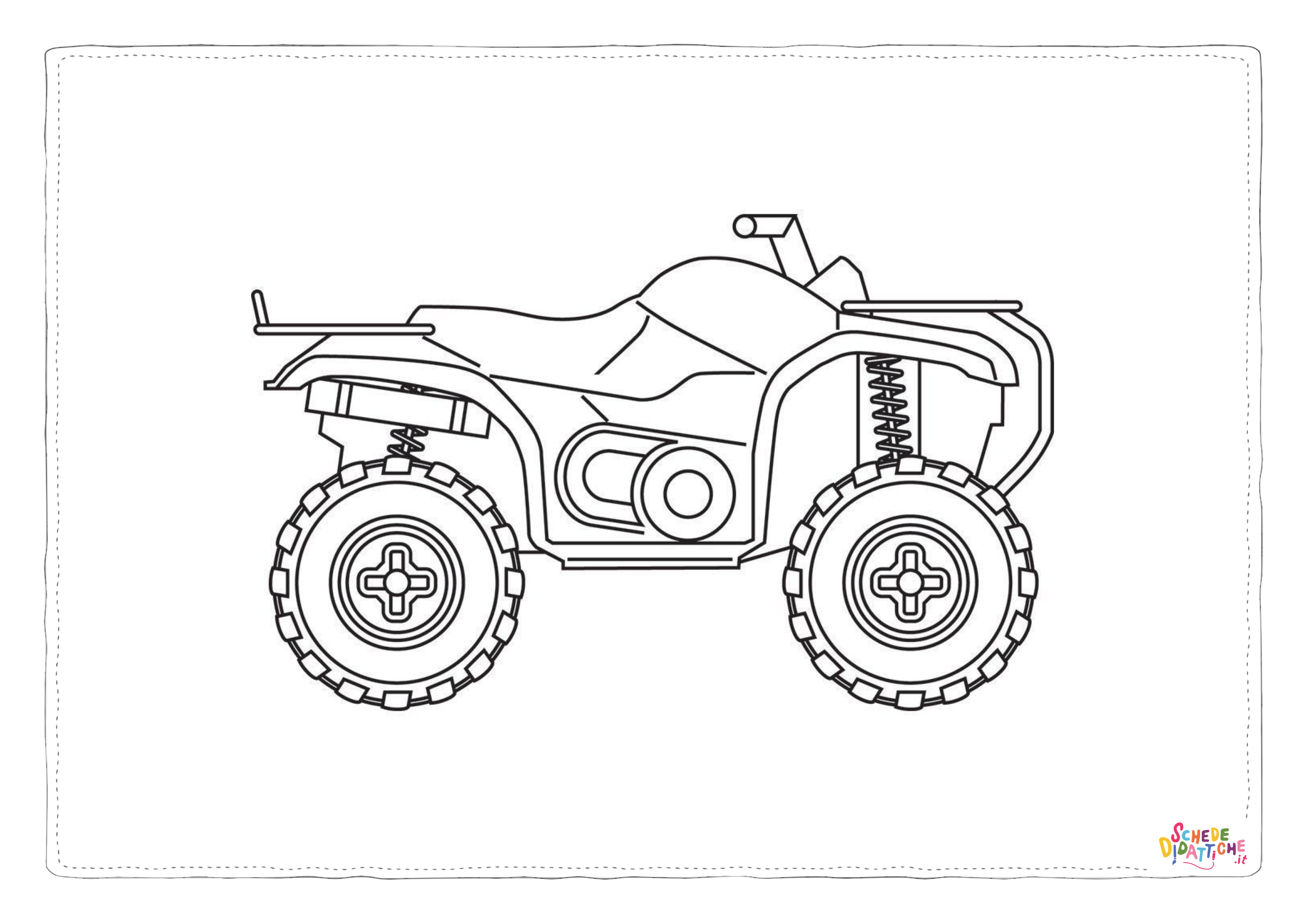 Disegno "Disegno di quad da stampare e colorare" Disegno di quad da stampare e colorare