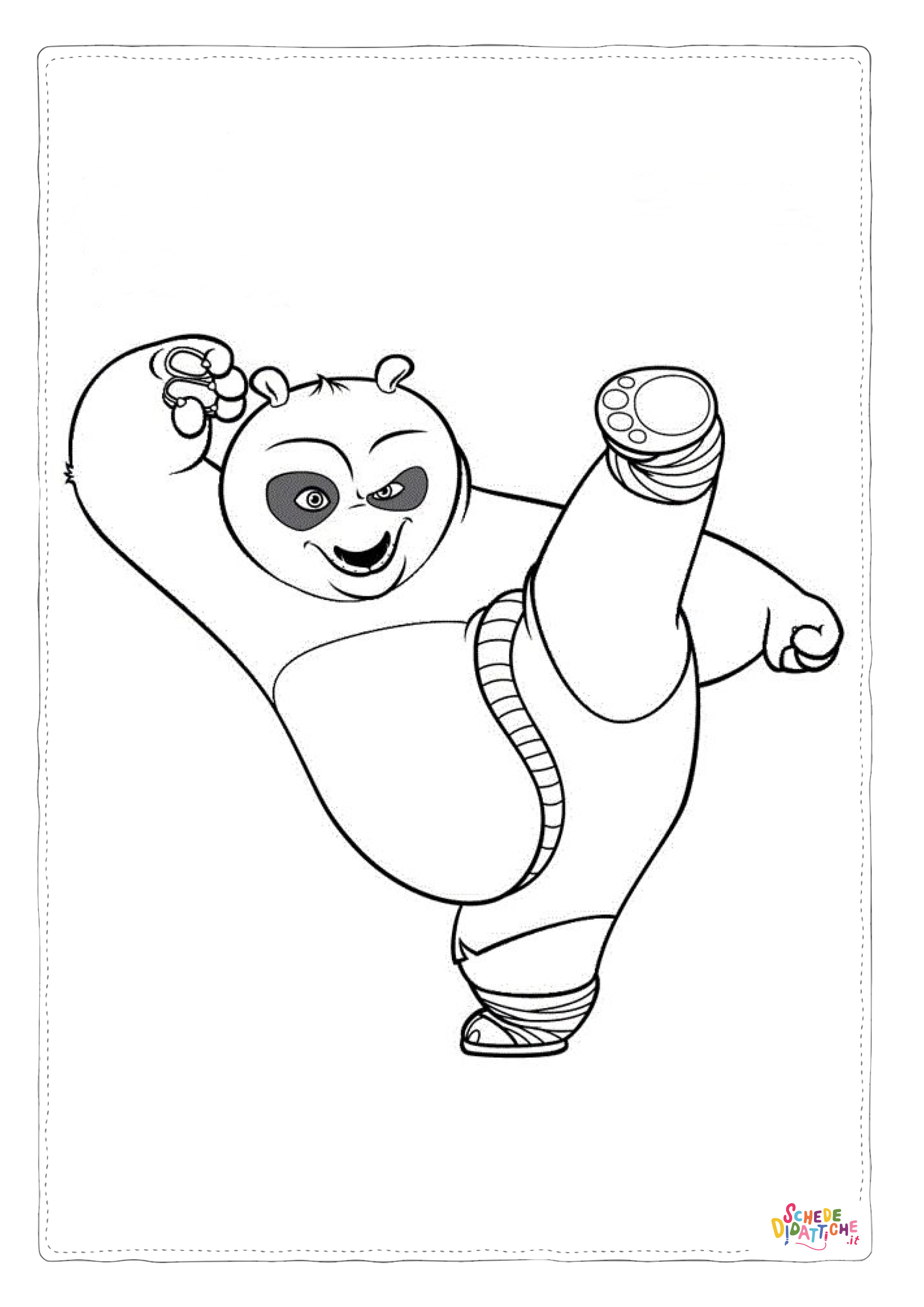Disegno di Kung Fu Panda da stampare e colorare 37