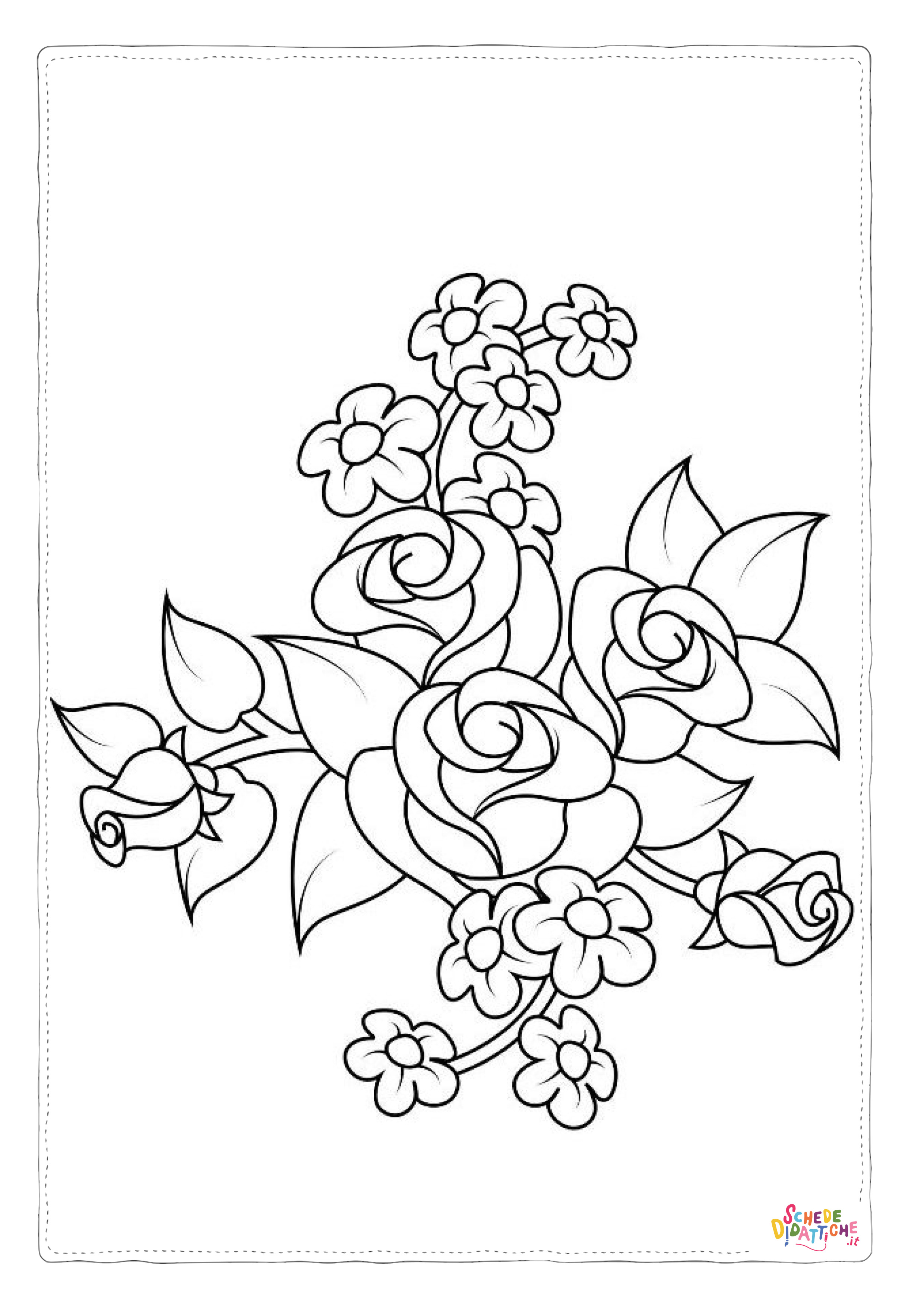 Disegno "Disegno di fiore da stampare e colorare 210" Disegno di fiore da stampare e colorare 210