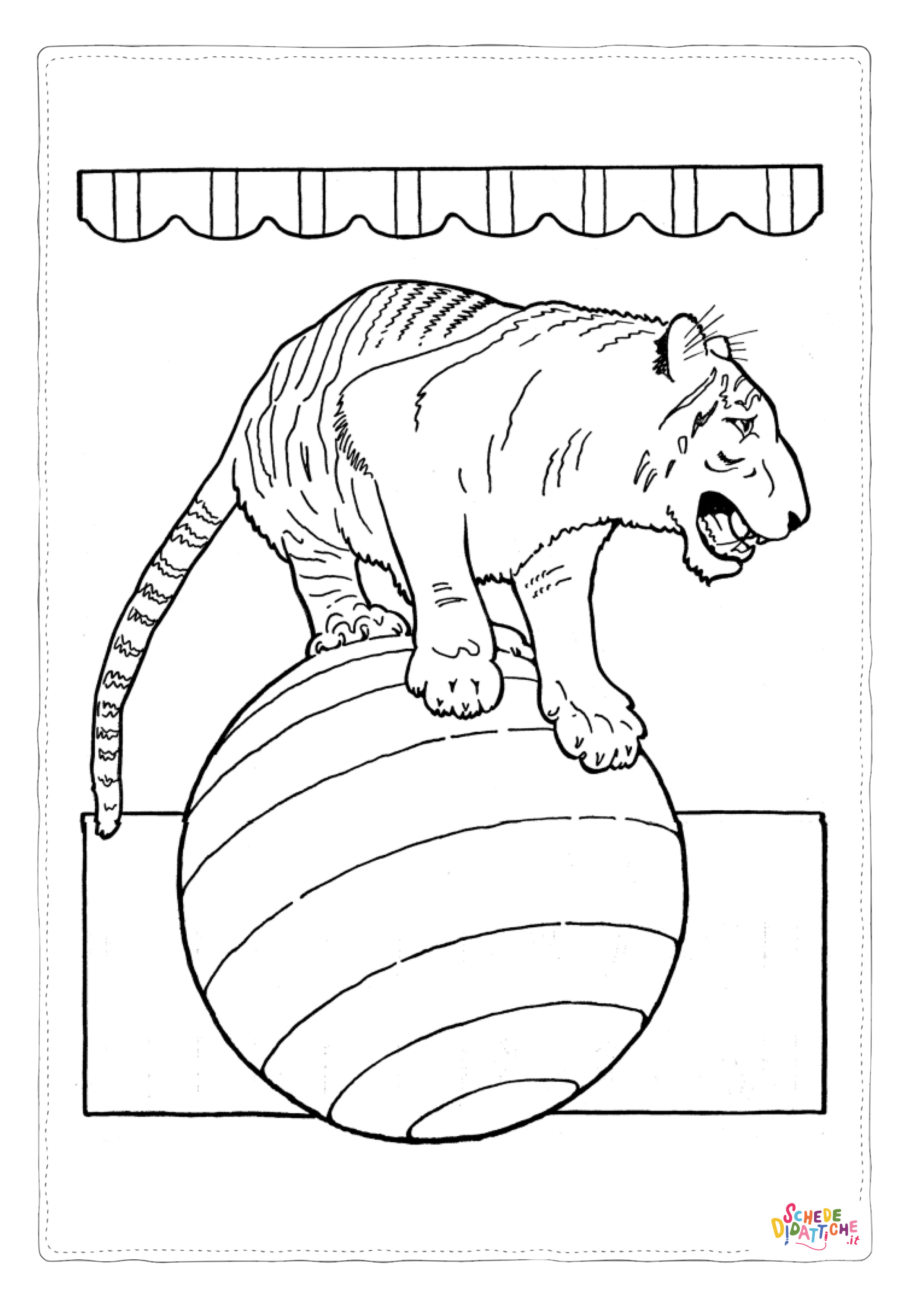 Disegno "Disegno di tigre da stampare e colorare 43" Disegno di tigre da stampare e colorare 43