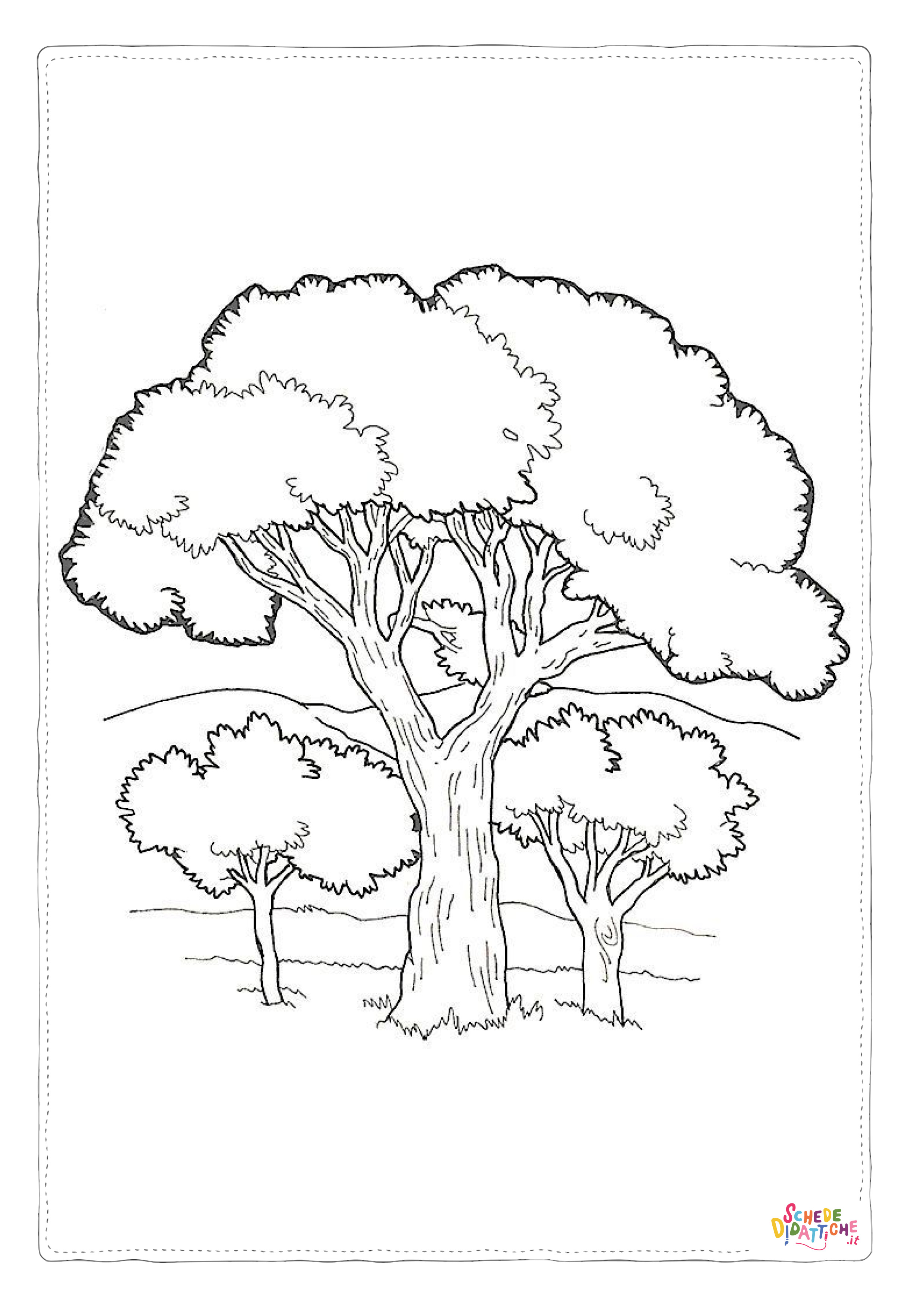 Disegno "Disegno di albero da stampare e colorare 137" Disegno di albero da stampare e colorare 137