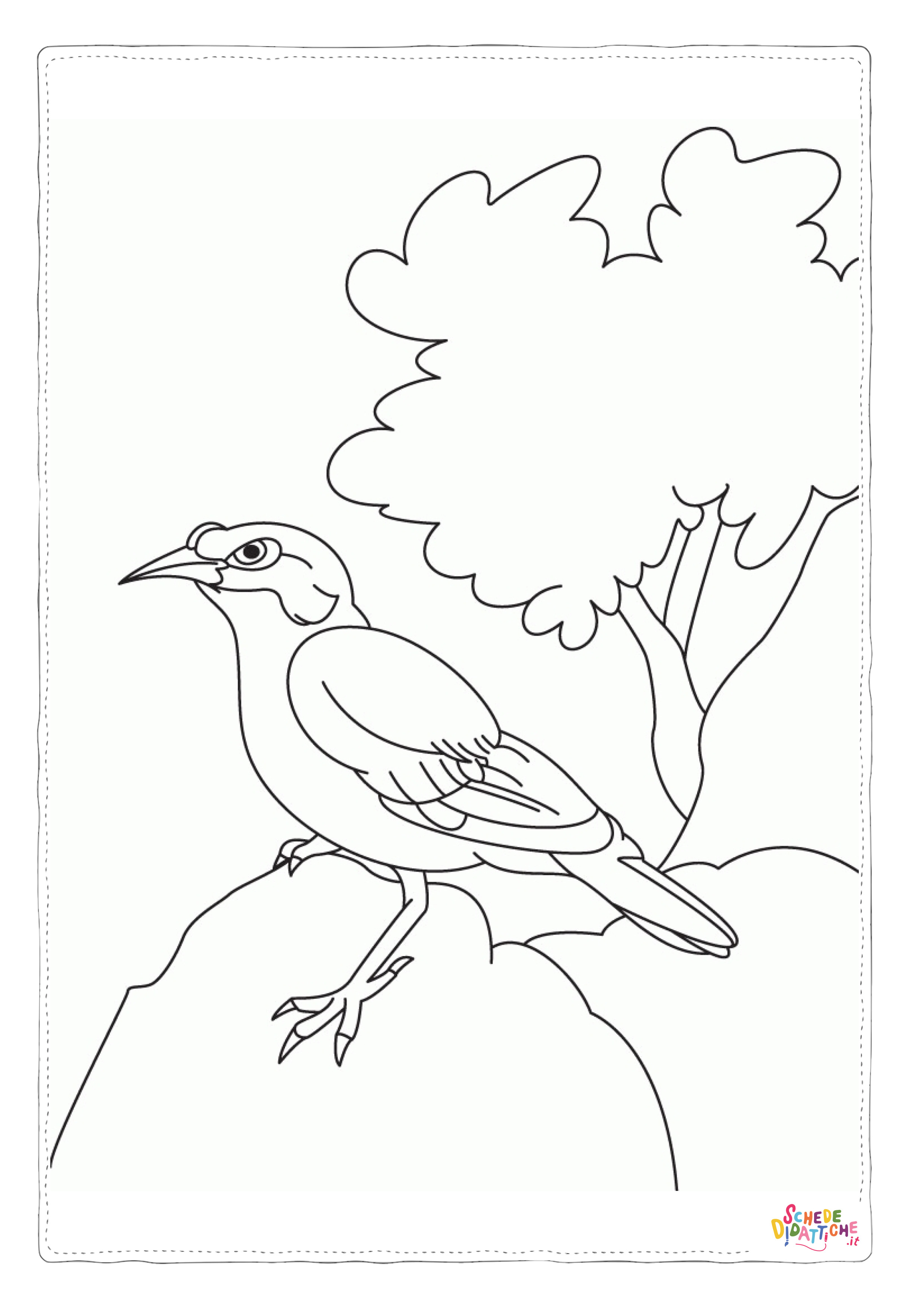 Disegno "Disegno di passero da stampare e colorare 83" Disegno di passero da stampare e colorare 83
