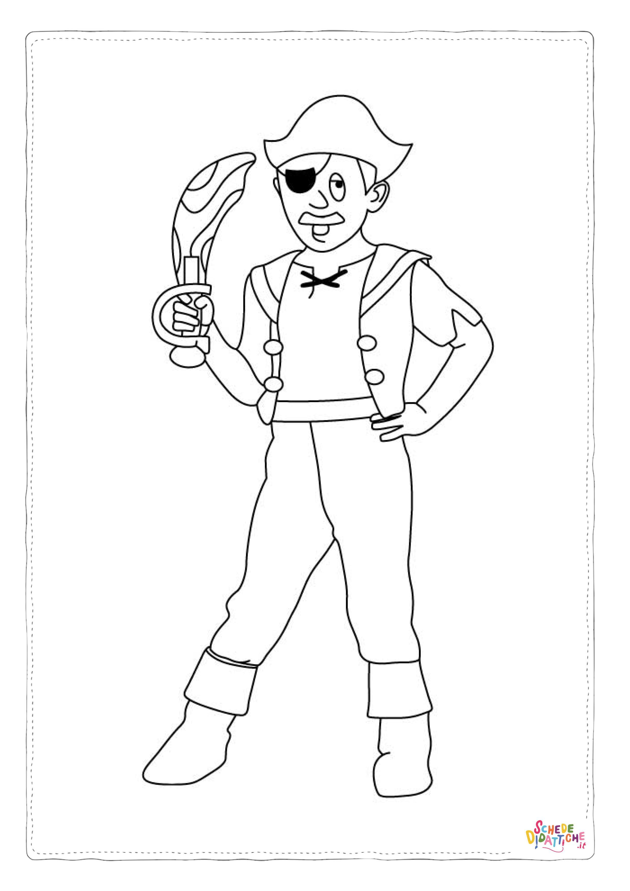 Disegno "Disegno di pirata da stampare e colorare 7" Disegno di pirata da stampare e colorare 7