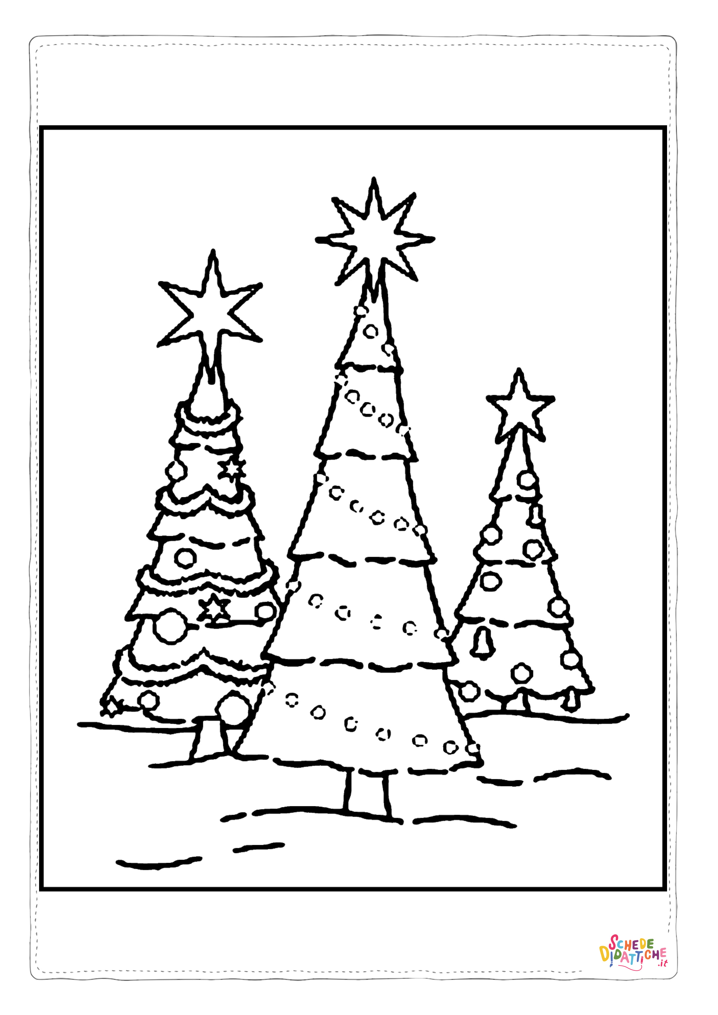 Disegno "Disegno di albero di Natale da stampare e colorare 190" Disegno di albero di Natale da stampare e colorare 190
