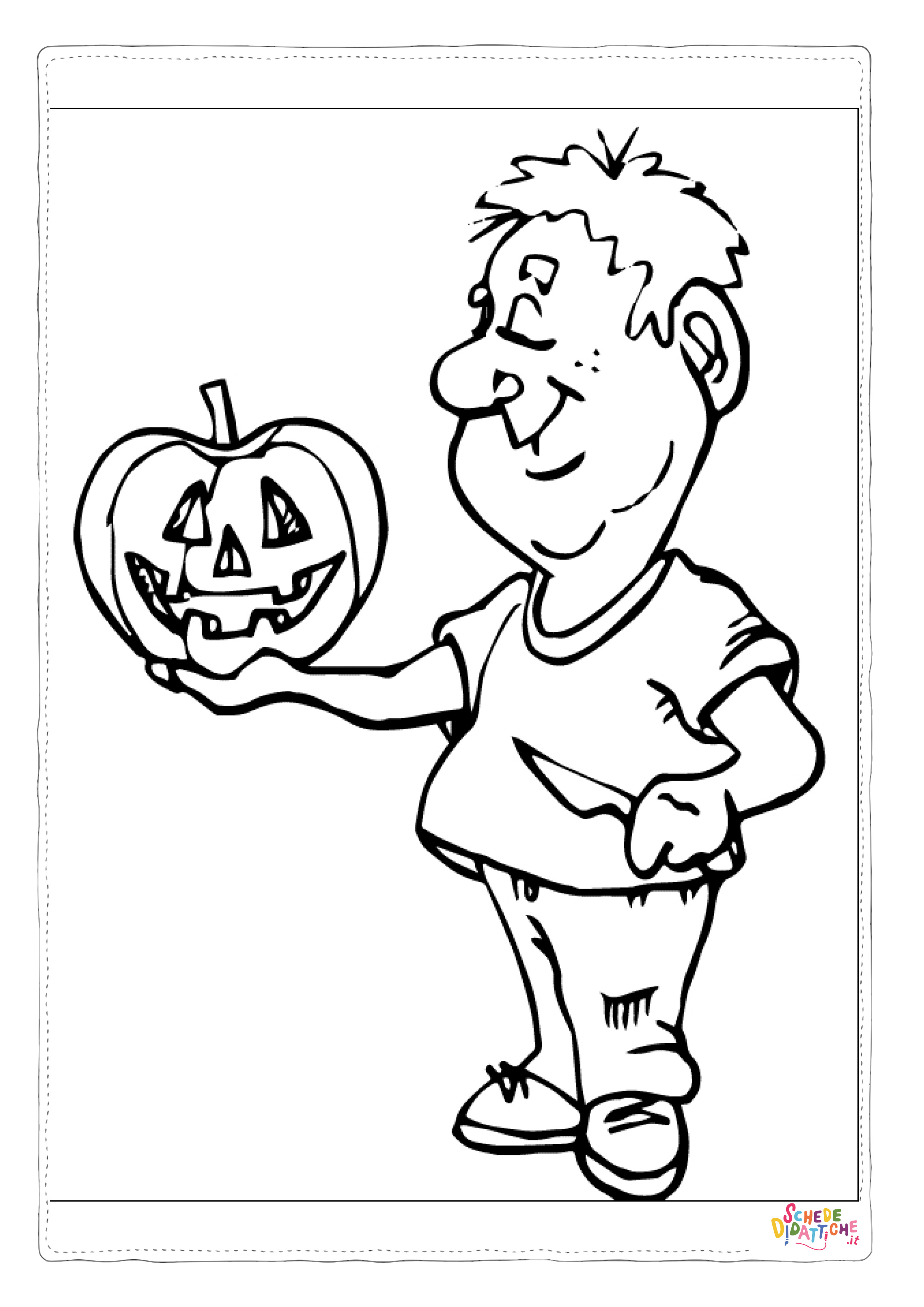 Disegno "Disegno di zucca di Halloween da stampare e colorare 14" Disegno di zucca di Halloween da stampare e colorare 14