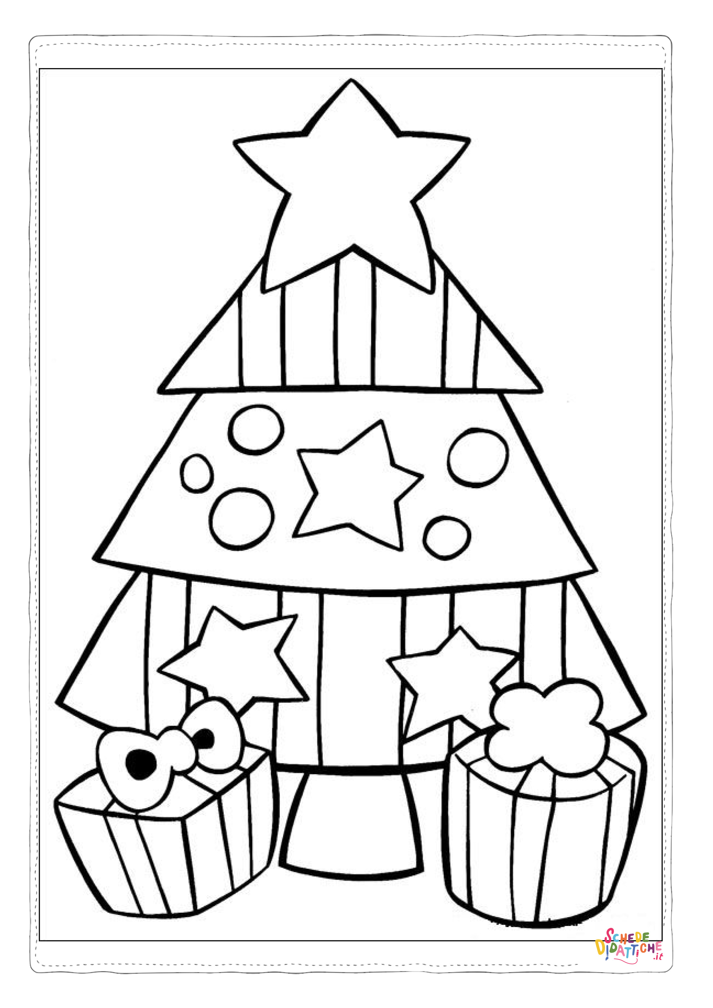 Disegno "Disegno di albero di Natale da stampare e colorare 94" Disegno di albero di Natale da stampare e colorare 94
