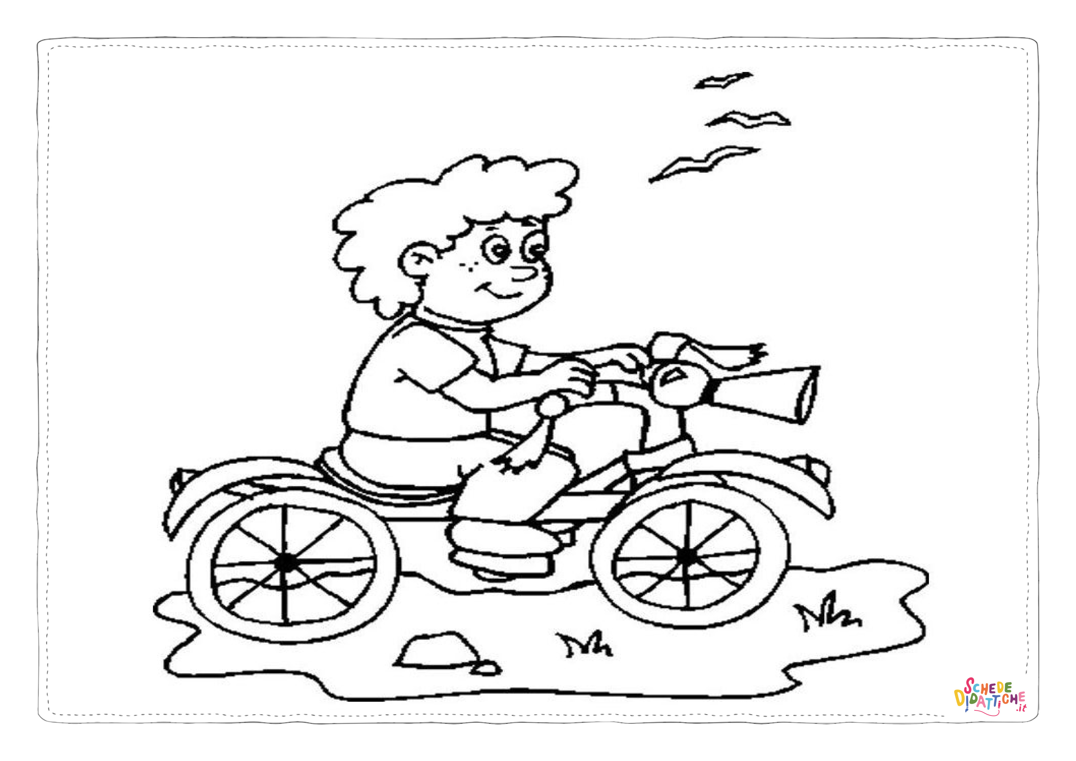 Disegno "Disegno di moto da stampare e colorare 11" Disegno di moto da stampare e colorare 11