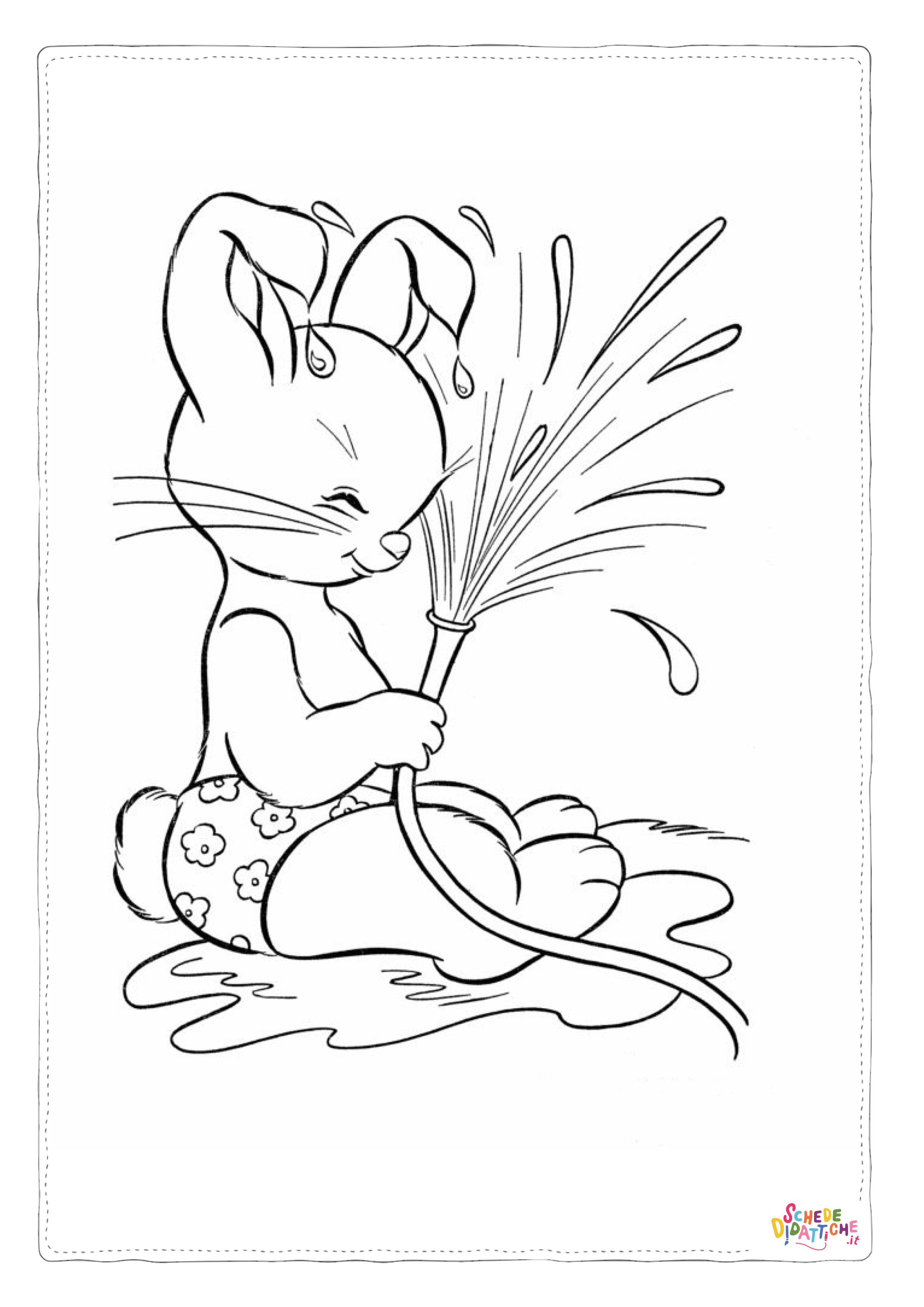 Disegno "Disegno di coniglio da stampare e colorare 2" Disegno di coniglio da stampare e colorare 2