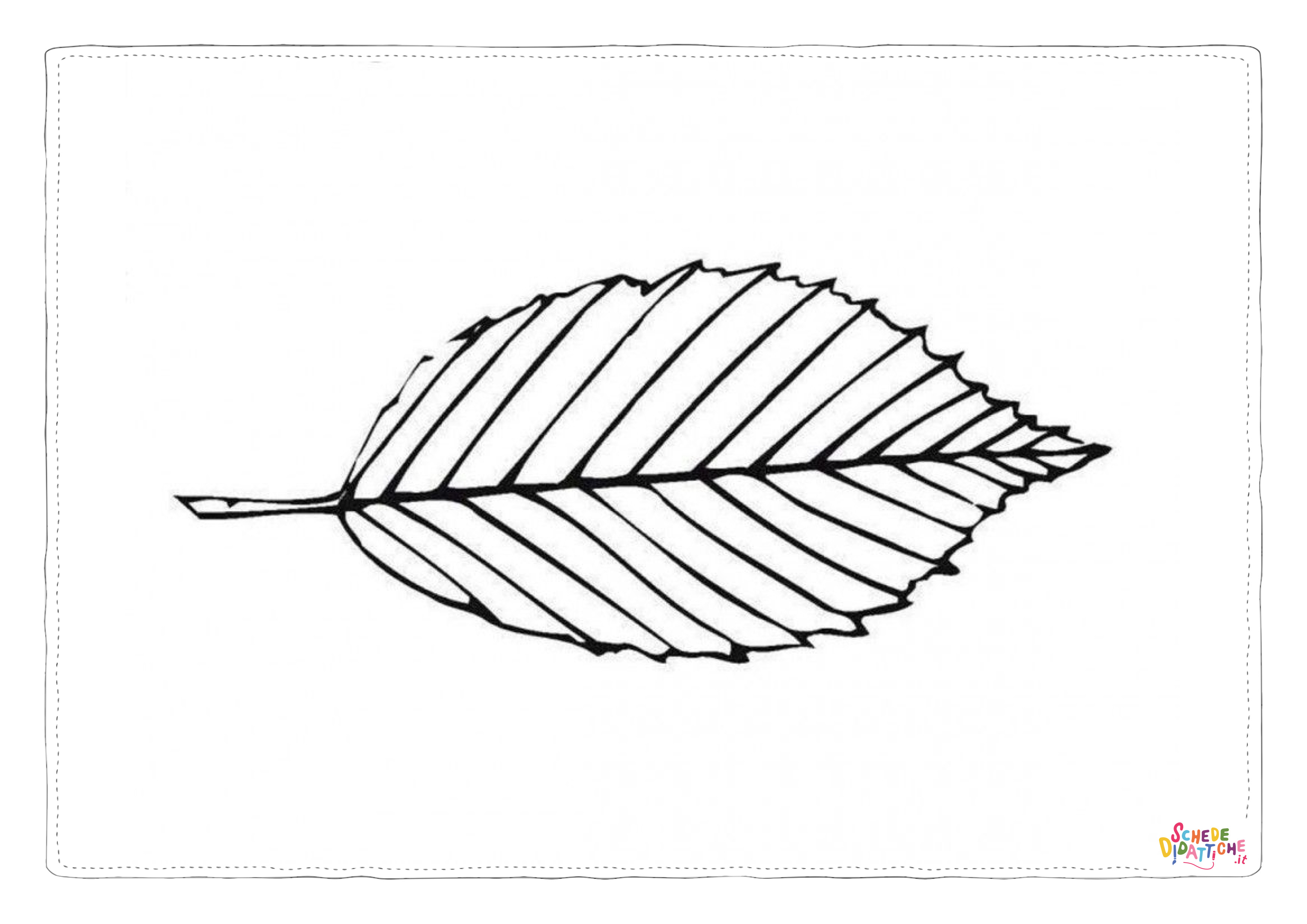 Disegno "Disegno di foglia da stampare e colorare 158" Disegno di foglia da stampare e colorare 158