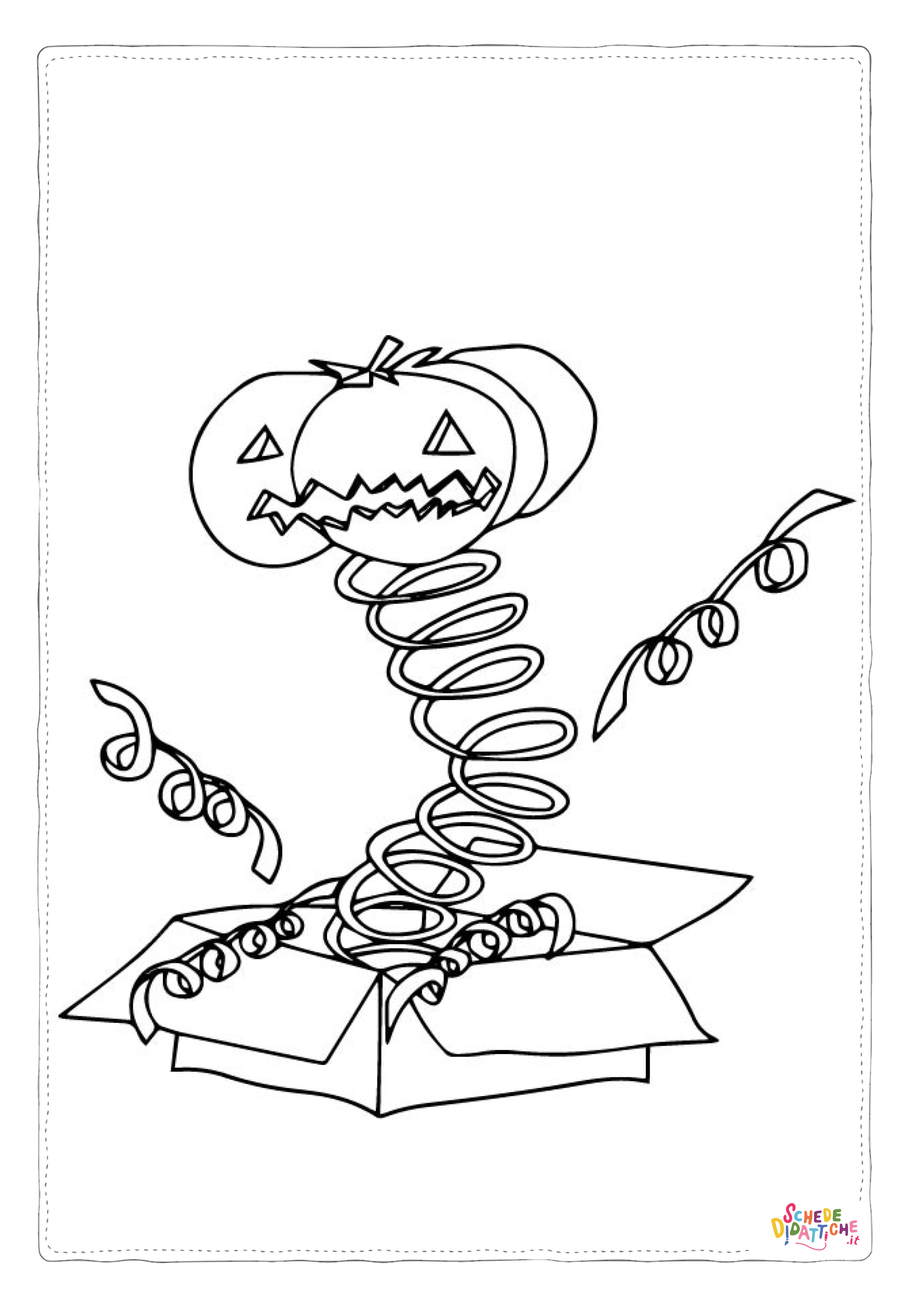 Disegno di zucca di Halloween da stampare e colorare 131