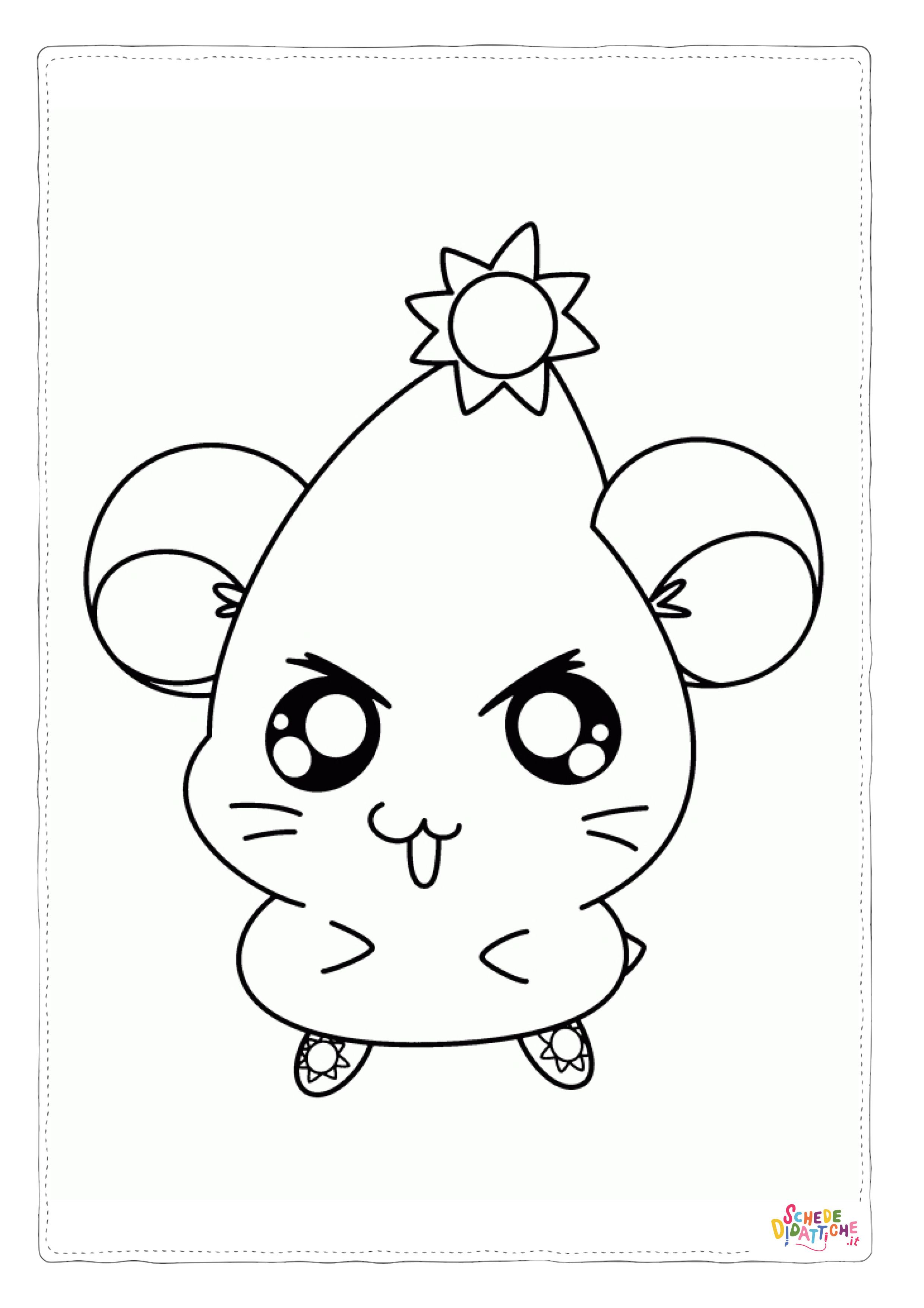 Disegno "Disegno di Hamtaro da stampare e colorare 3" Disegno di Hamtaro da stampare e colorare 3