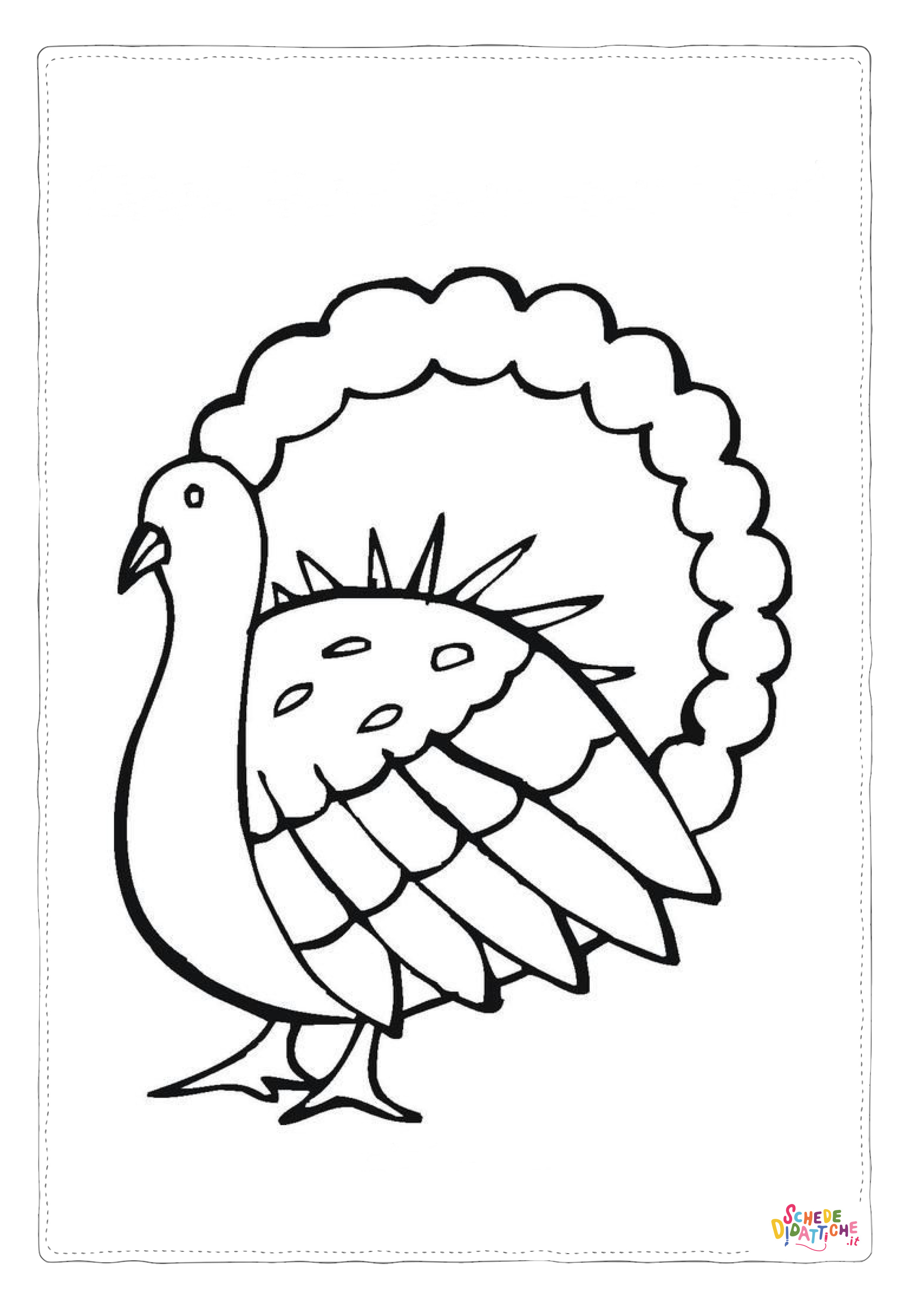 Disegno "Disegno di tacchino da stampare e colorare 71" Disegno di tacchino da stampare e colorare 71