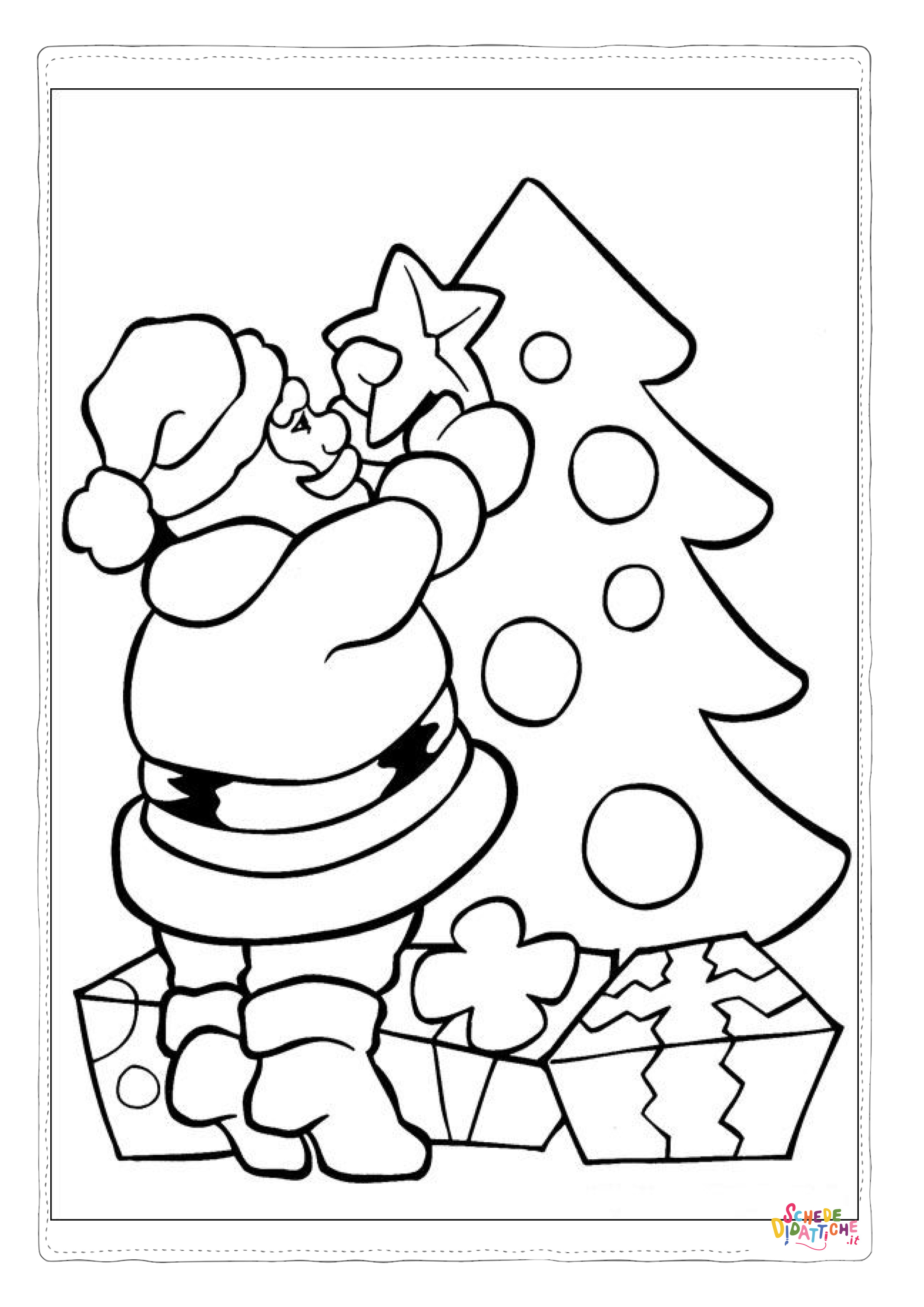 Disegno "Disegno di albero di Natale da stampare e colorare 91" Disegno di albero di Natale da stampare e colorare 91