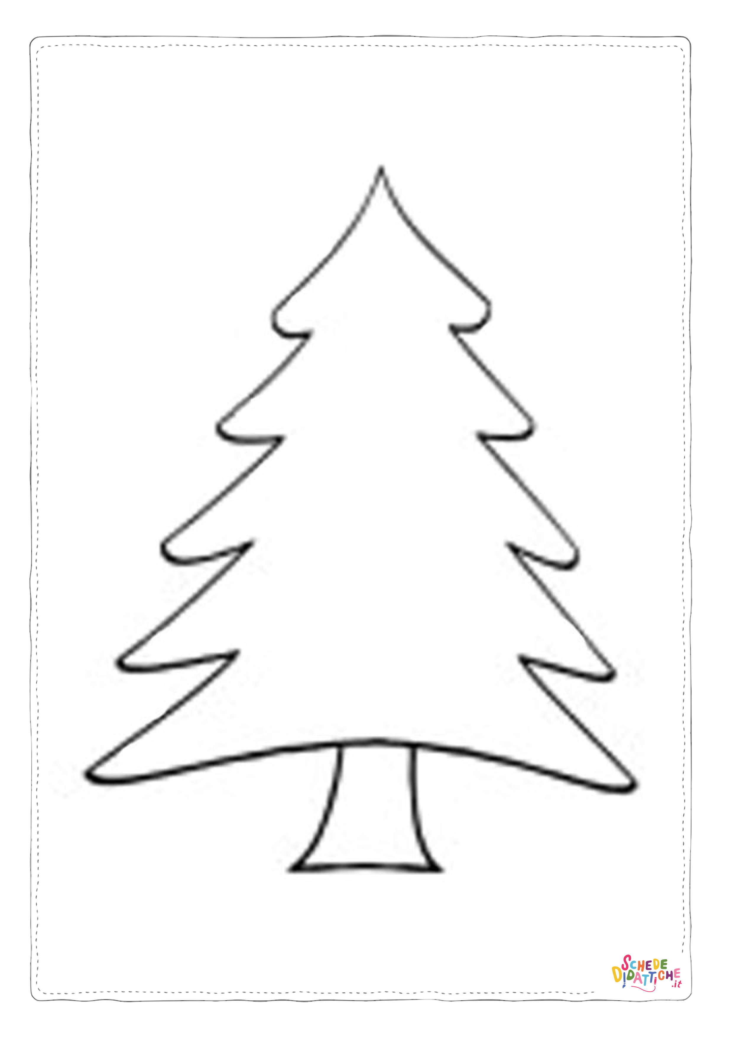 Disegno "Disegno di albero di Natale da stampare e colorare 58" Disegno di albero di Natale da stampare e colorare 58