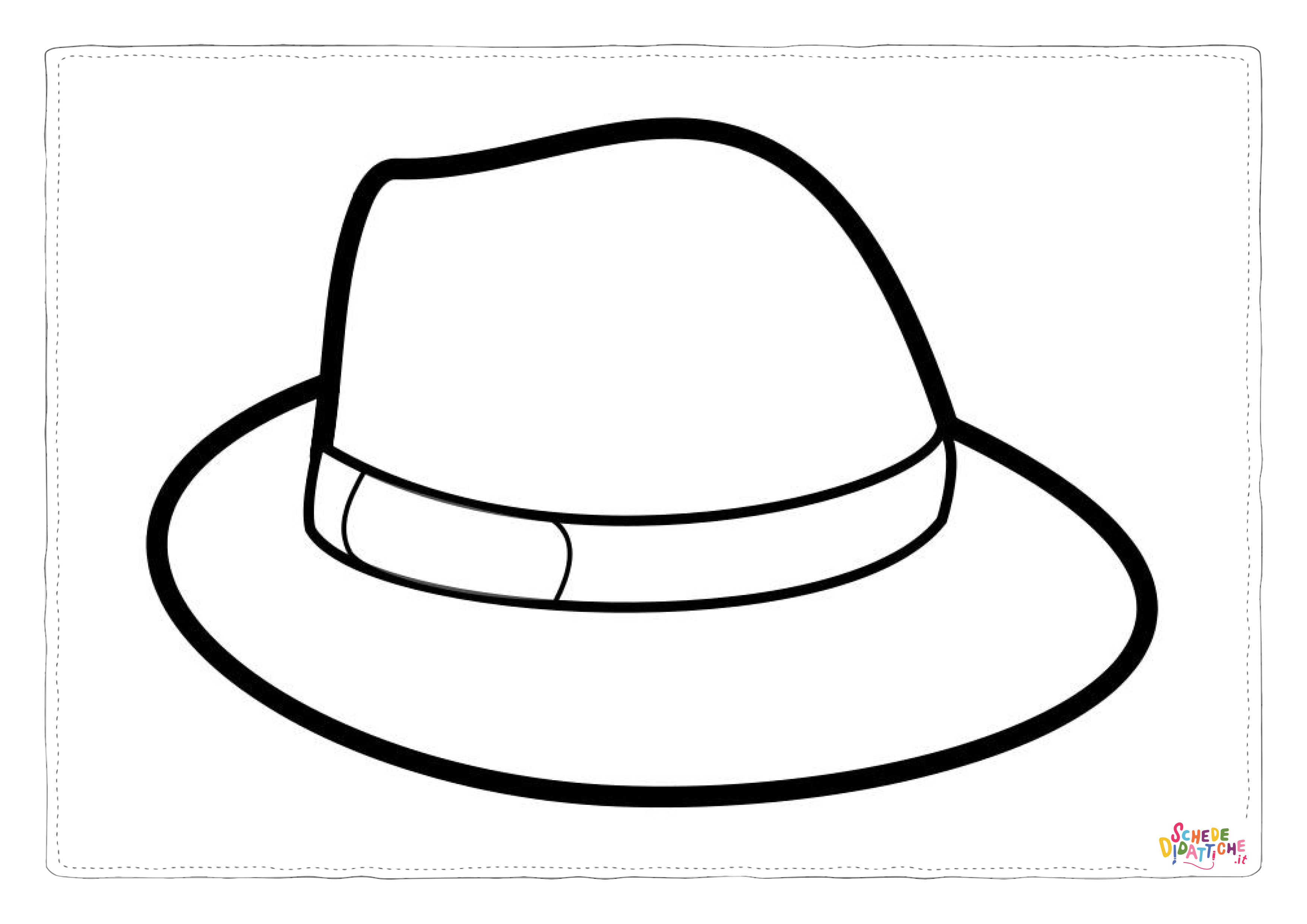 Disegno "Disegno di cappello da stampare e colorare 4" Disegno di cappello da stampare e colorare 4
