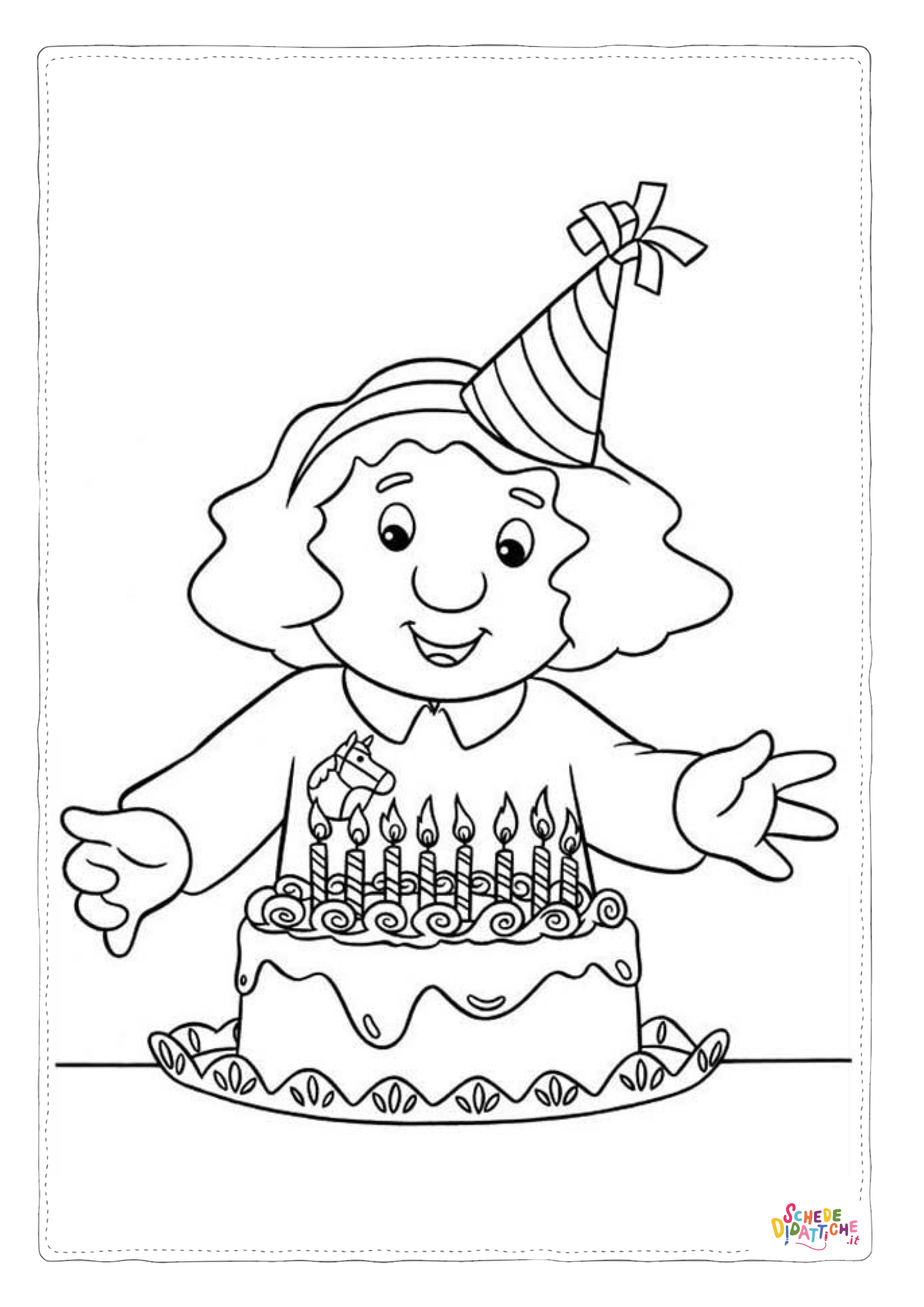 Disegno "Disegno di compleanno da stampare e colorare 52" Disegno di compleanno da stampare e colorare 52