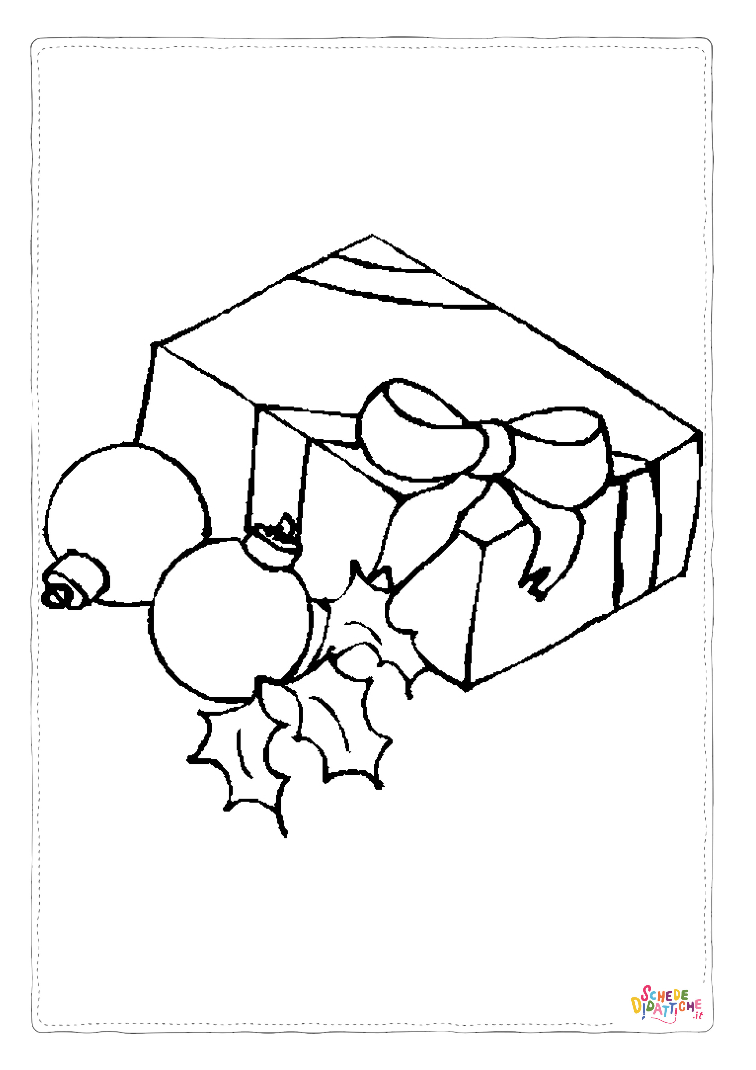 Disegno "Disegno di palla di Natale da stampare e colorare 17" Disegno di palla di Natale da stampare e colorare 17