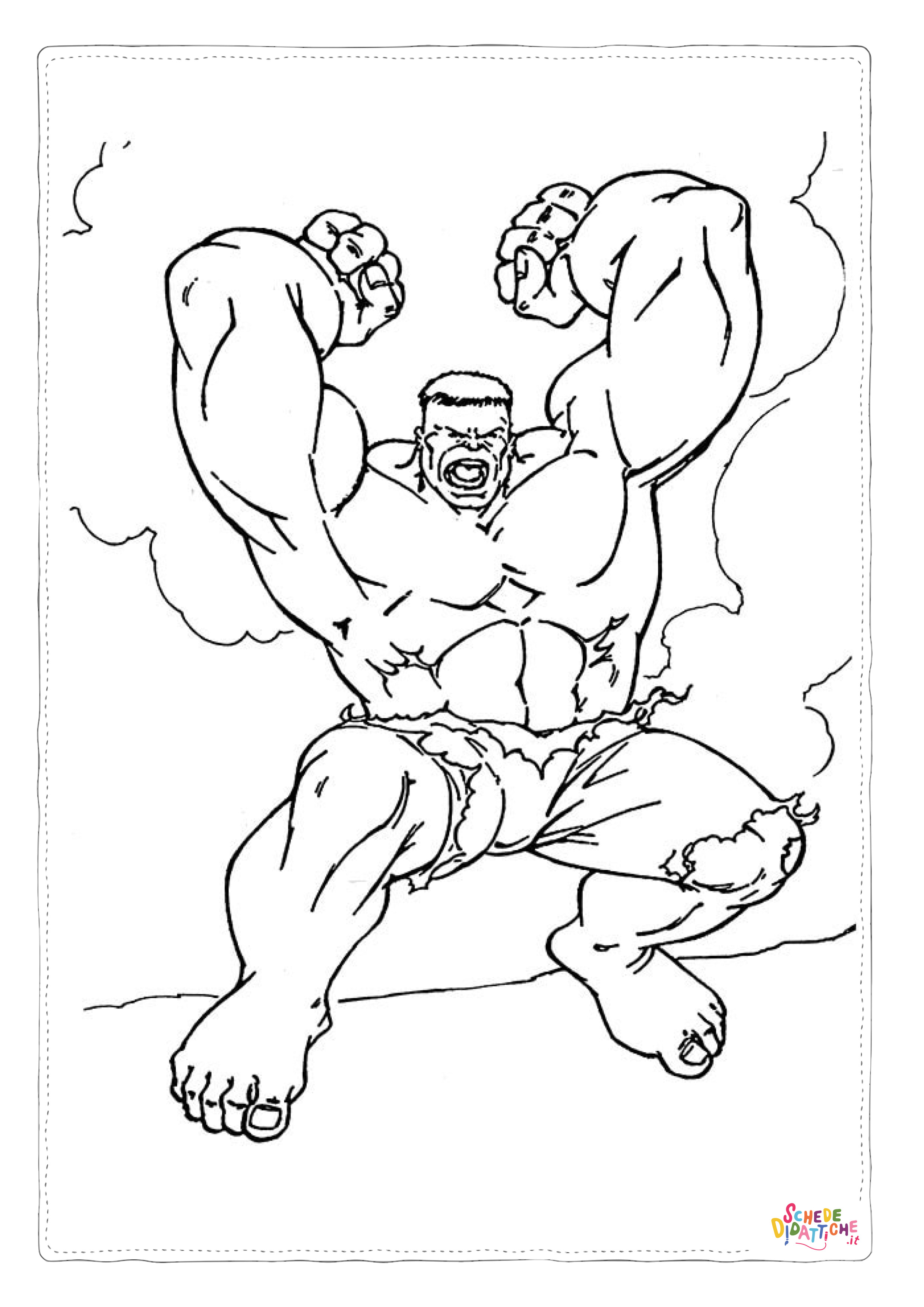 Disegno di Hulk da stampare e colorare 92