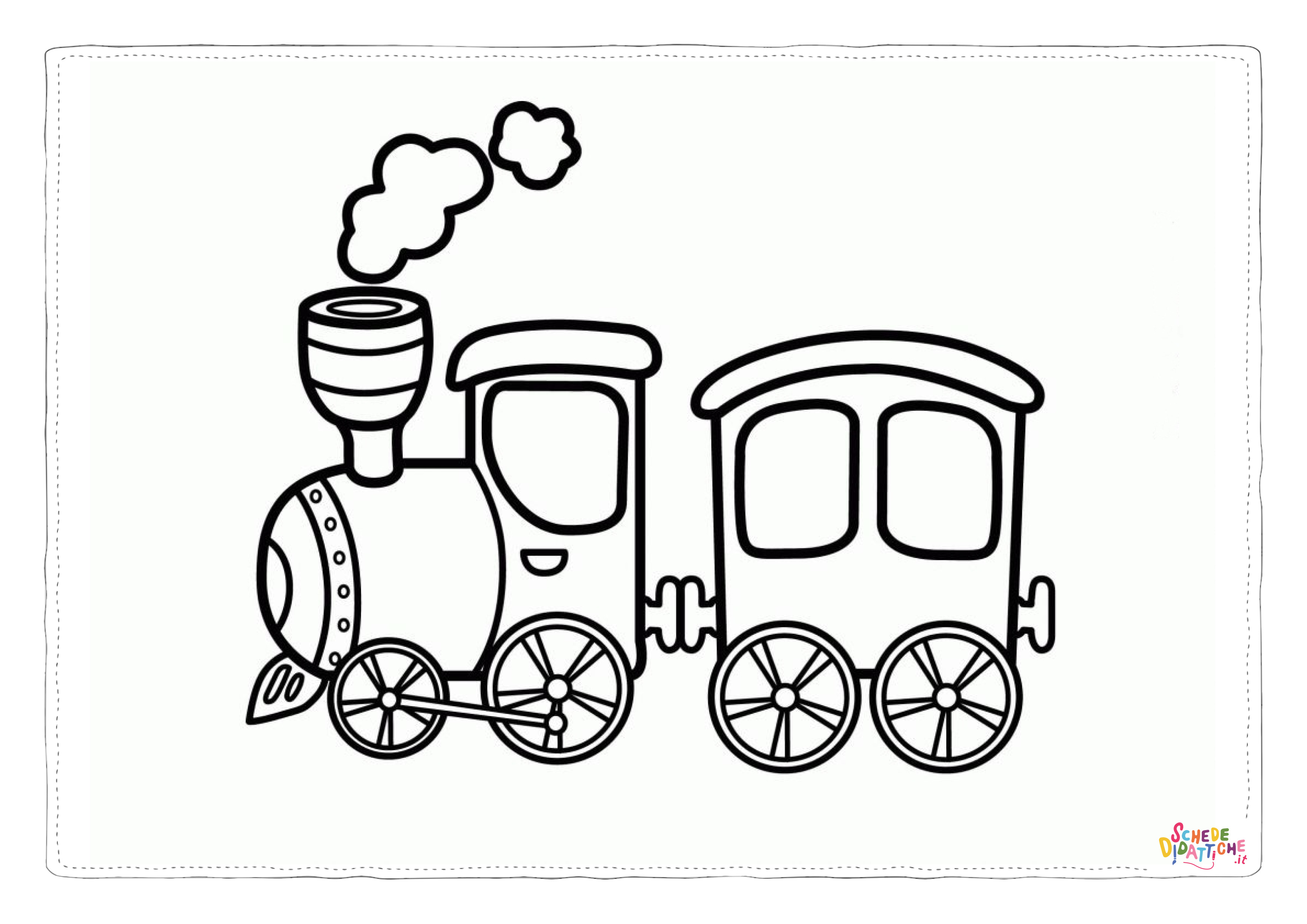 Disegno "Disegno di treno da stampare e colorare 1" Disegno di treno da stampare e colorare 1