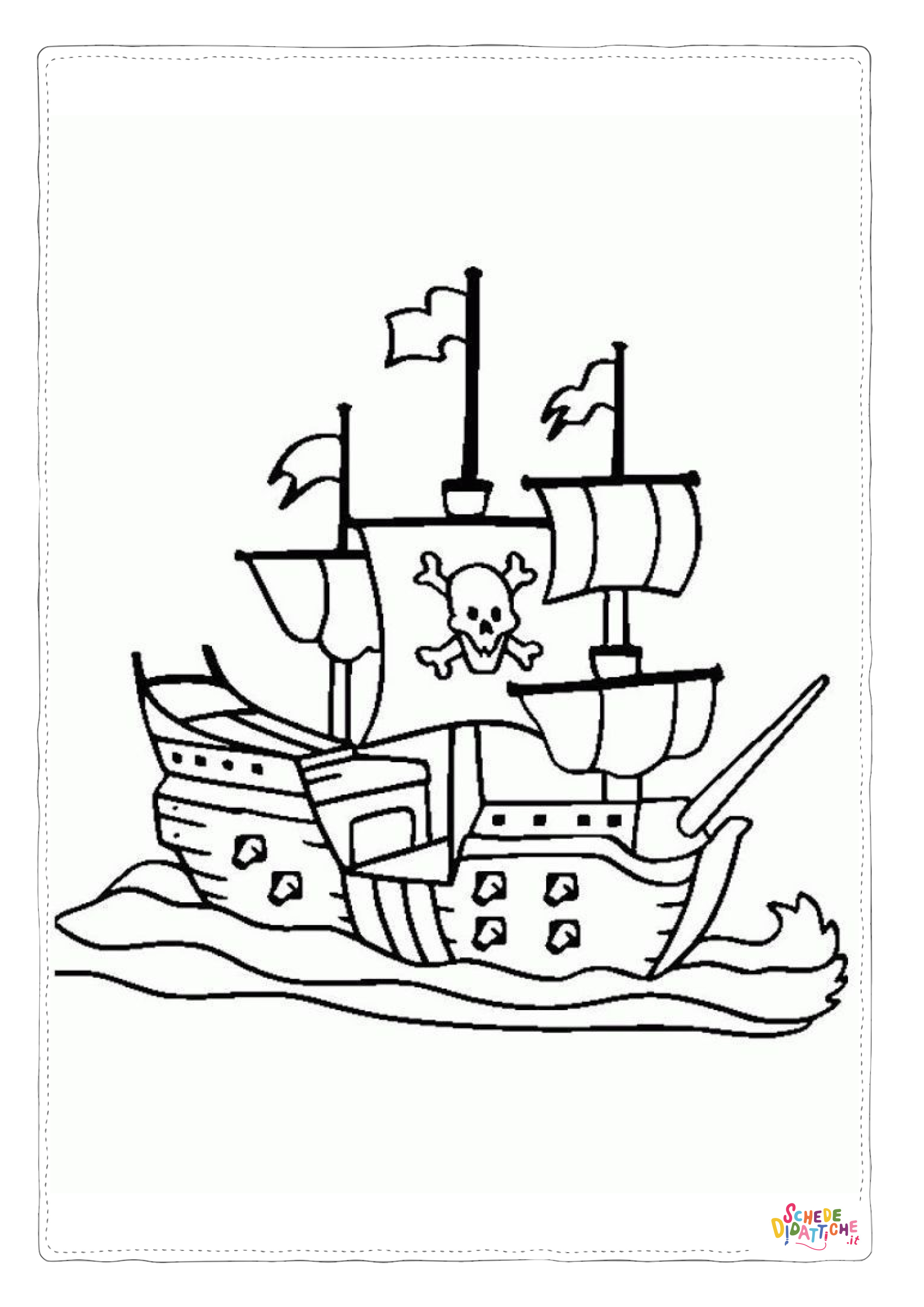 Disegno di pirata da stampare e colorare 14