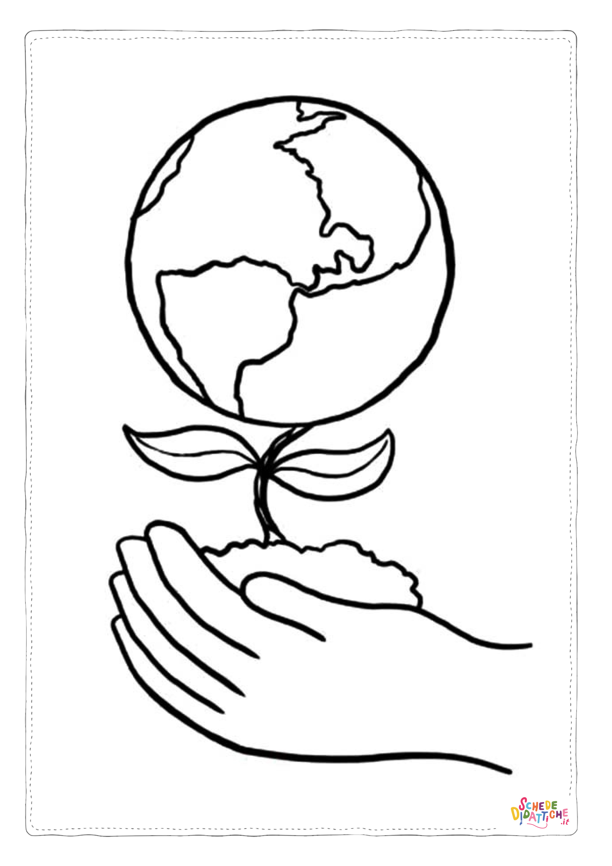 Disegno "Disegno di terra da stampare e colorare 33" Disegno di terra da stampare e colorare 33