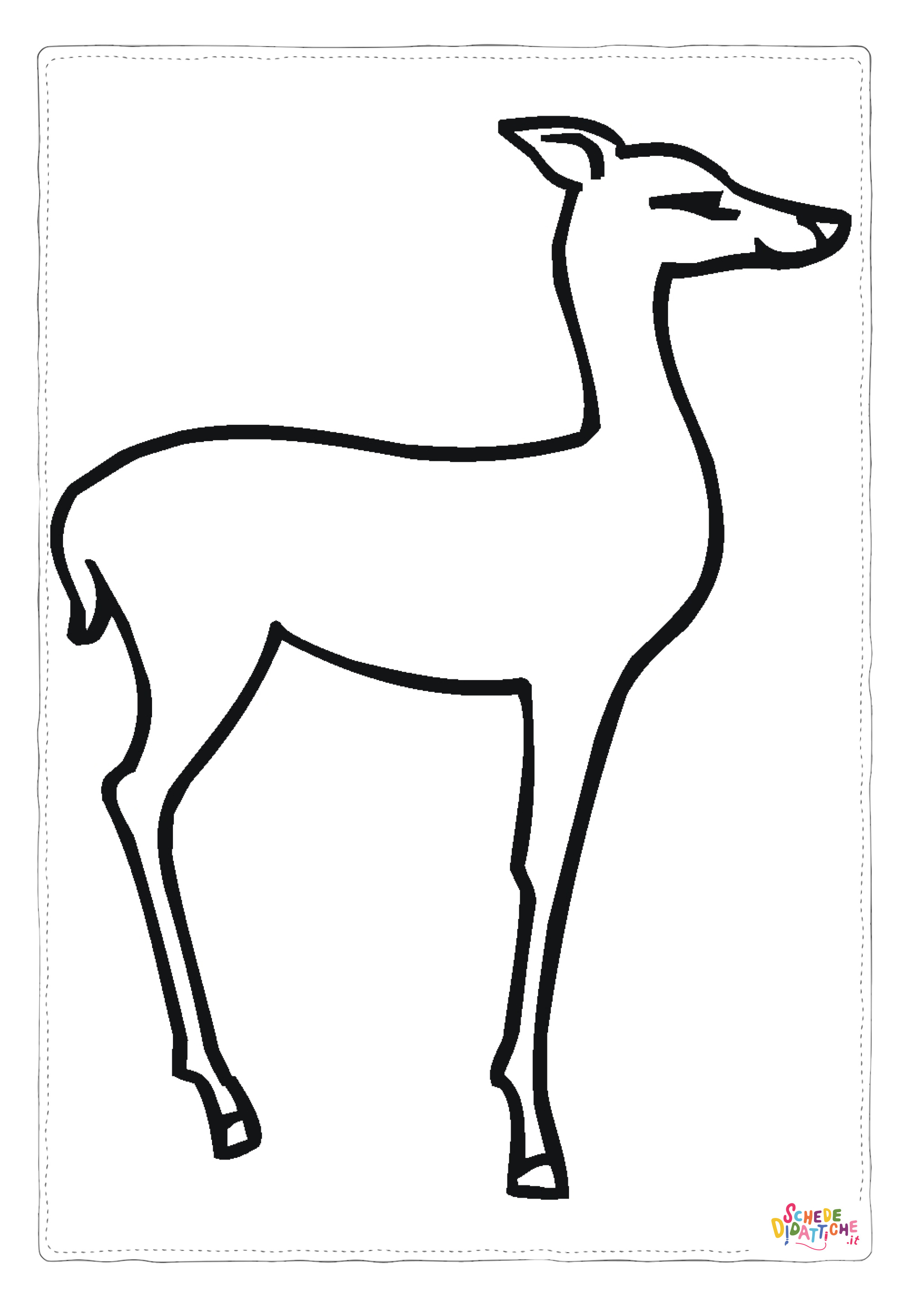Disegno di renna da stampare e colorare 13