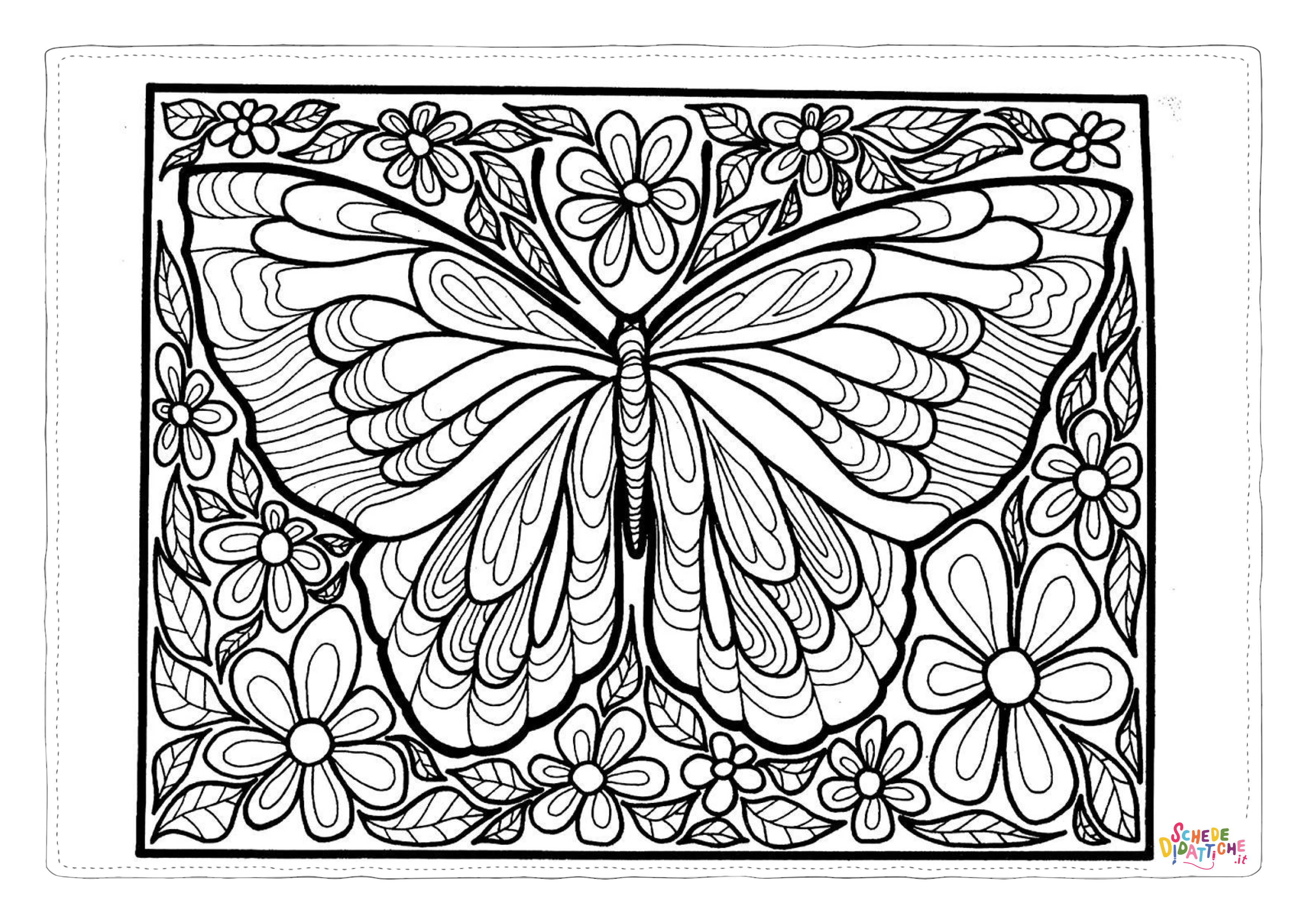 Disegno "Disegno di mandala da stampare e colorare 1443" Disegno di mandala da stampare e colorare 1443