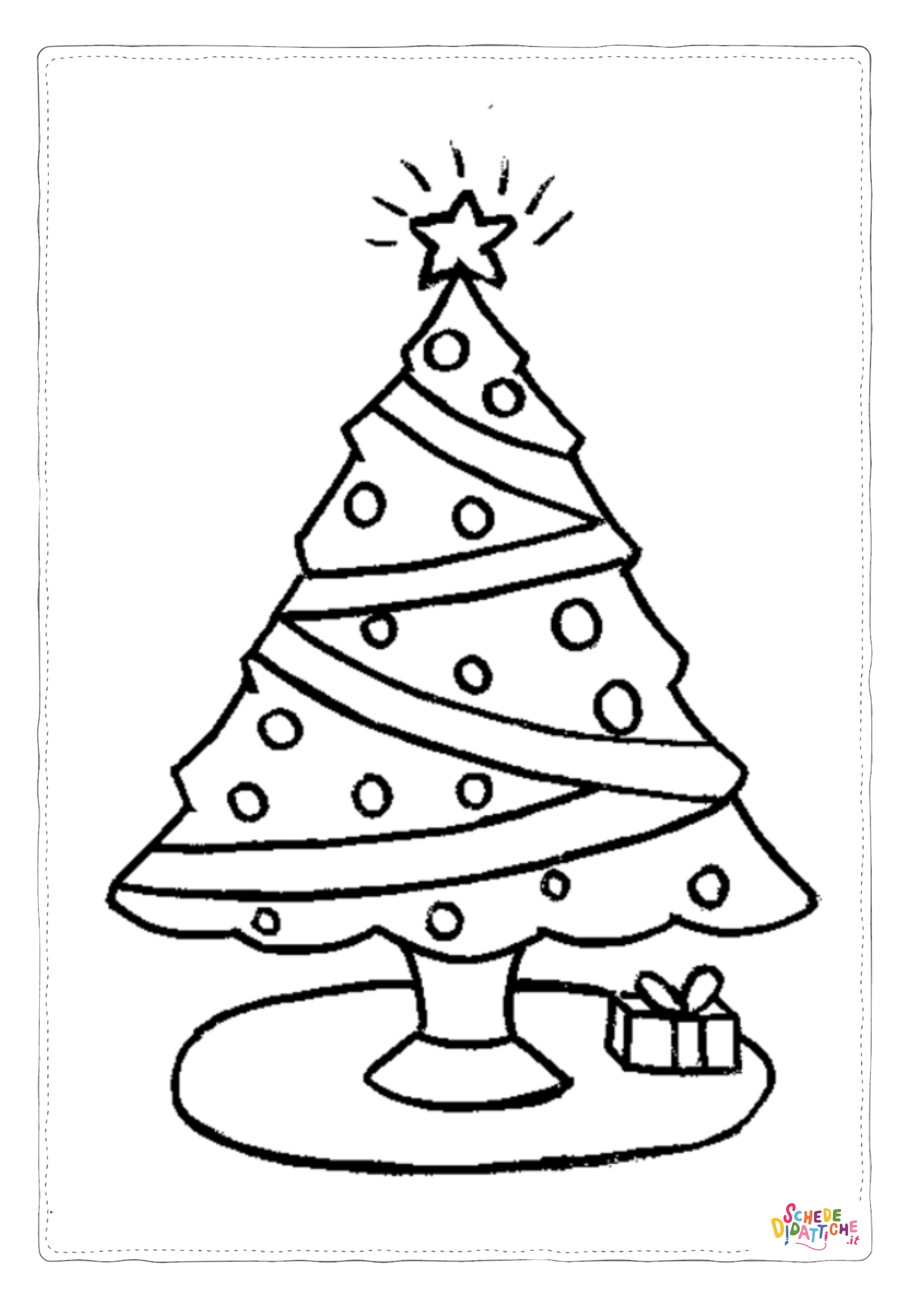 Disegno "Disegno di albero di Natale da stampare e colorare 12" Disegno di albero di Natale da stampare e colorare 12