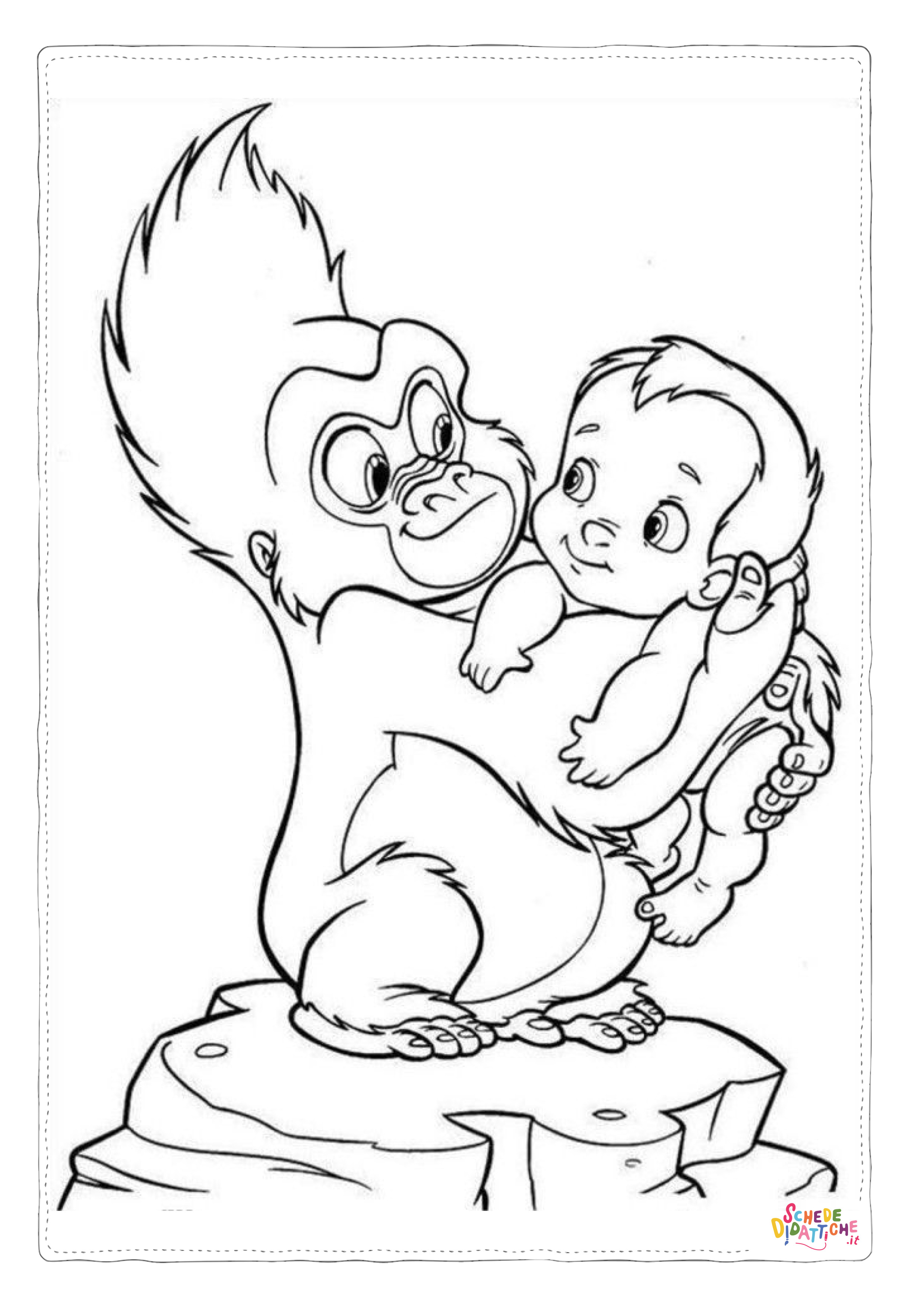 Disegno "Disegno di Tarzan da stampare e colorare" Disegno di Tarzan da stampare e colorare