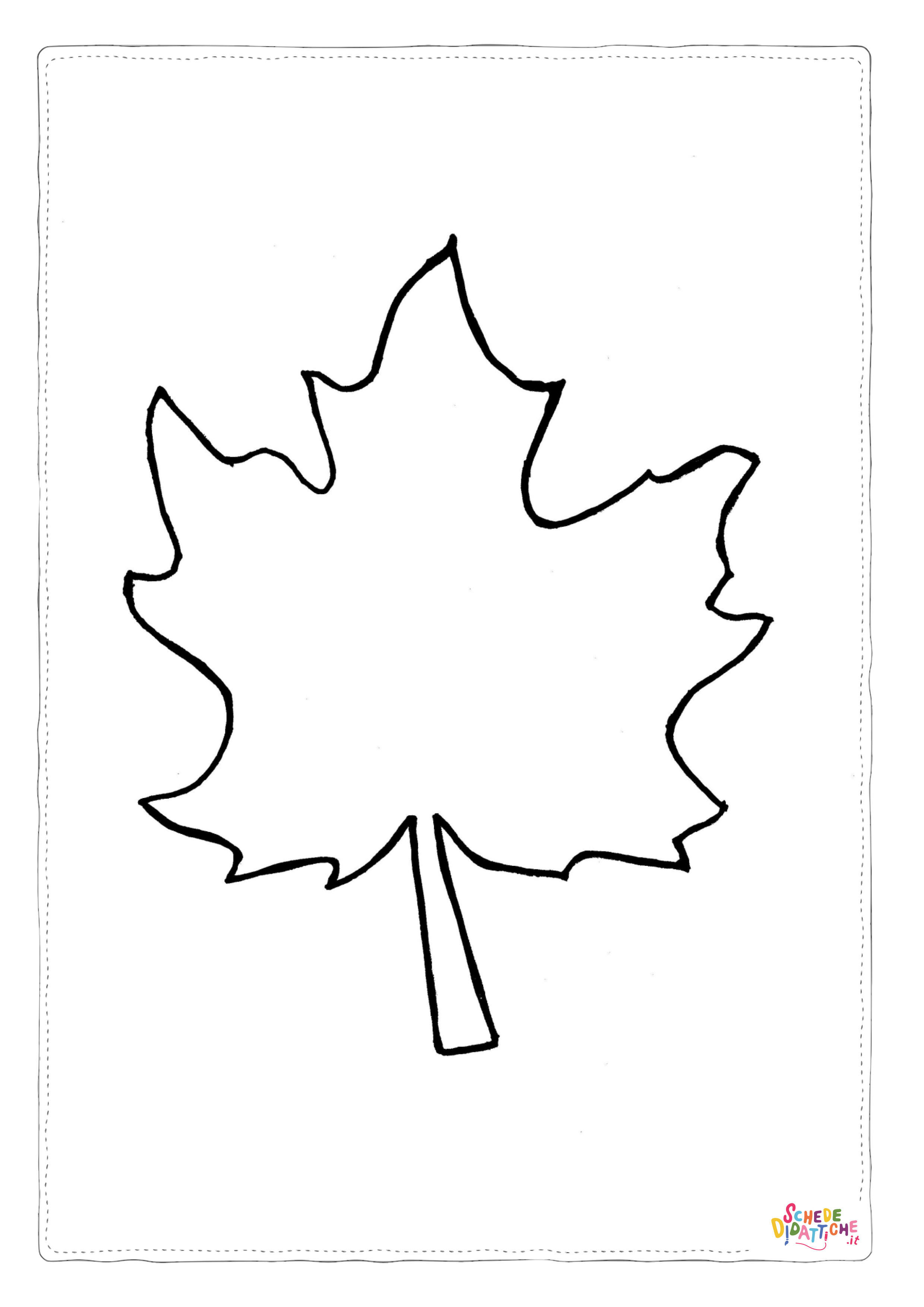 Disegno "Disegno di foglia da stampare e colorare 111" Disegno di foglia da stampare e colorare 111