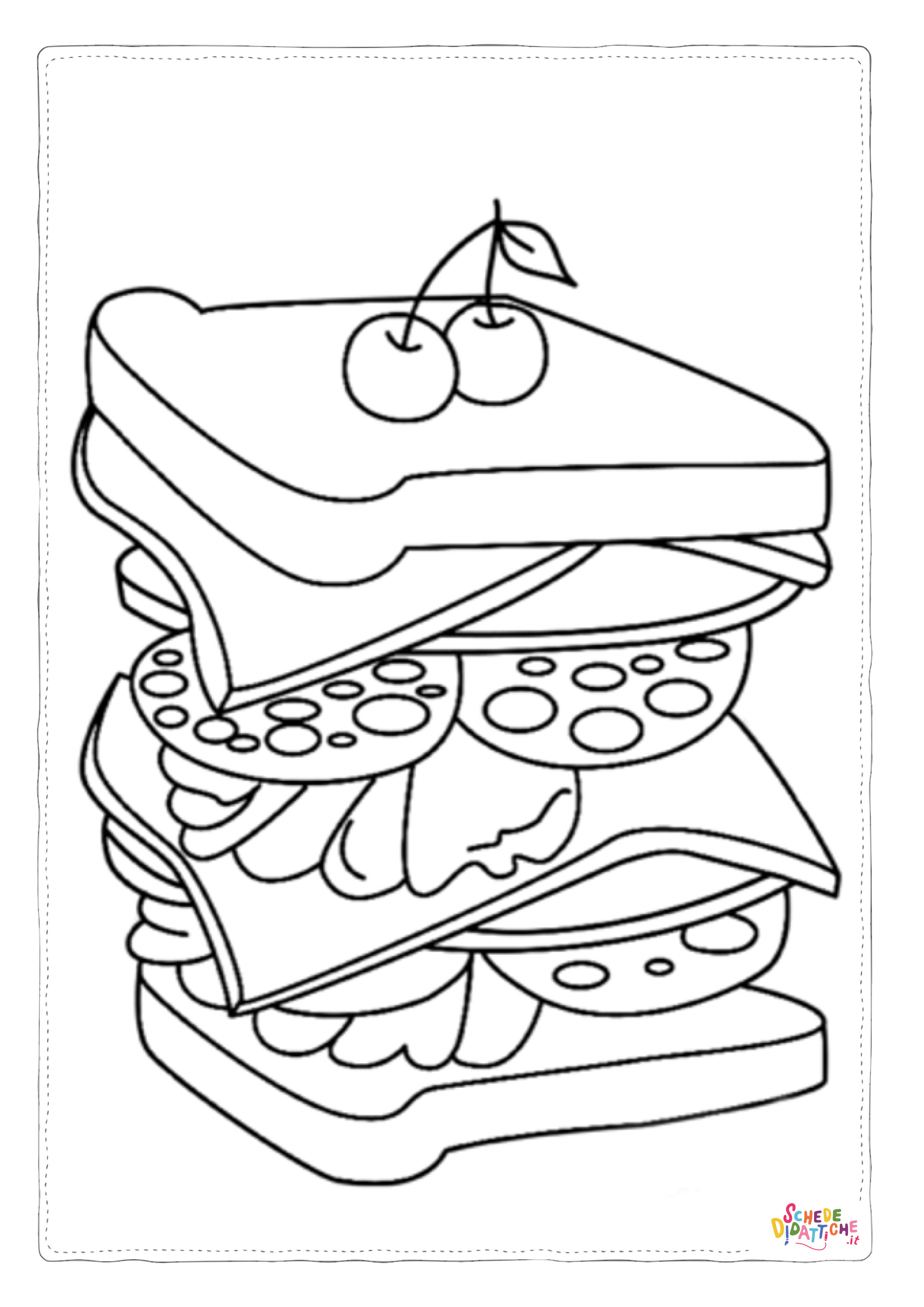 Disegno "Disegno di fast food da stampare e colorare 13" Disegno di fast food da stampare e colorare 13