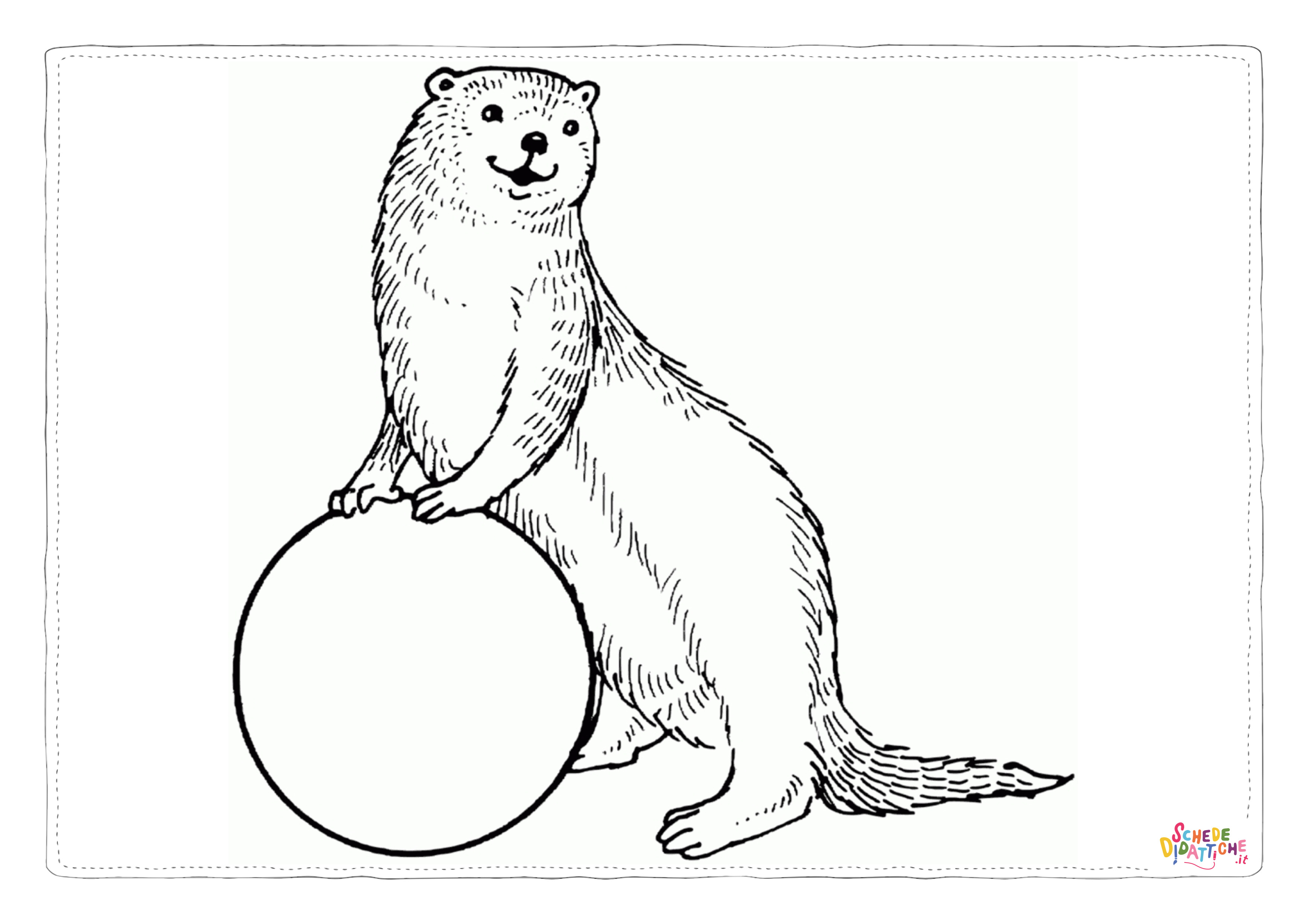Disegno "Disegno di lontra da stampare e colorare 22" Disegno di lontra da stampare e colorare 22