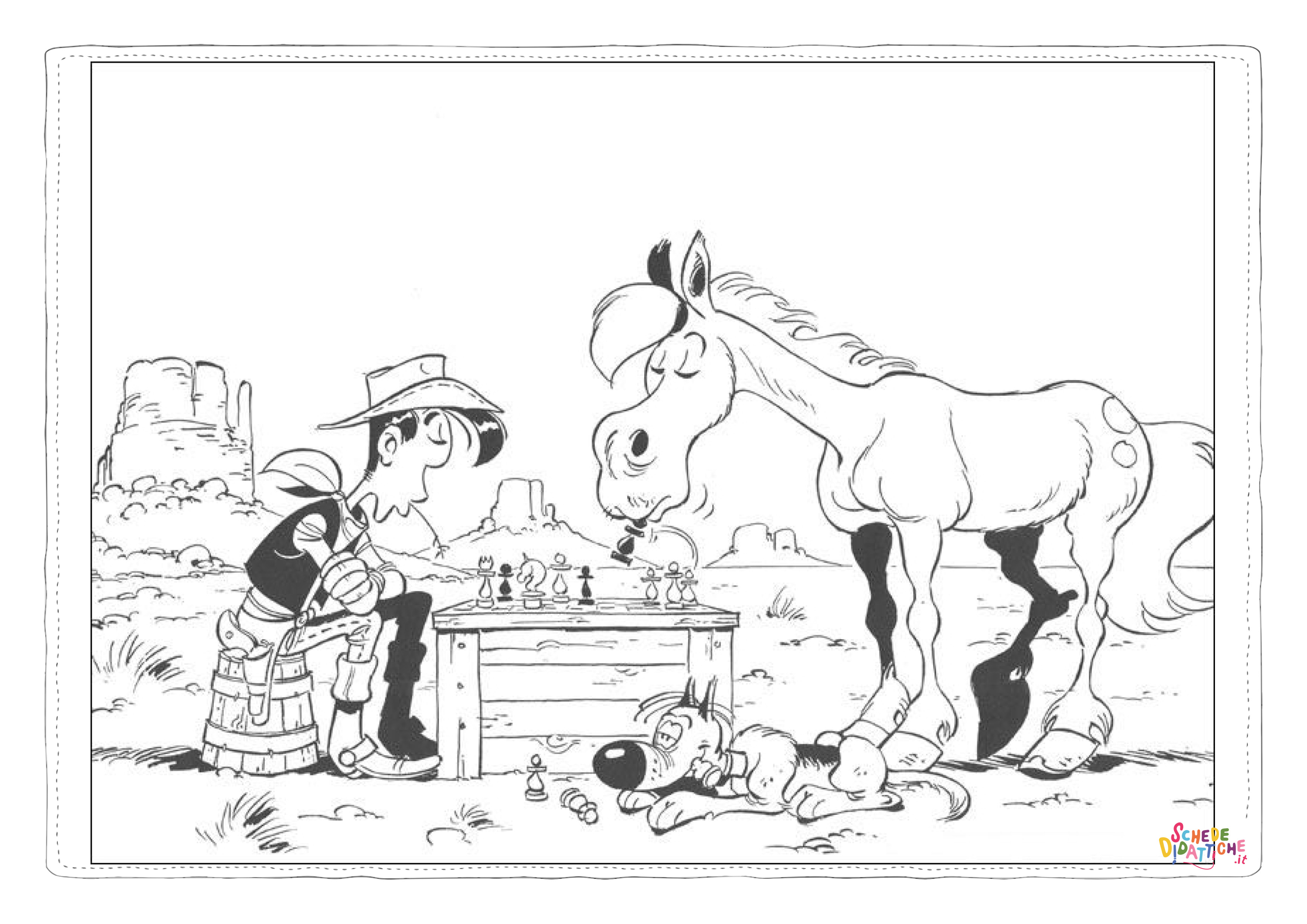 Disegno "Disegno di Lucky Luke da stampare e colorare 34" Disegno di Lucky Luke da stampare e colorare 34
