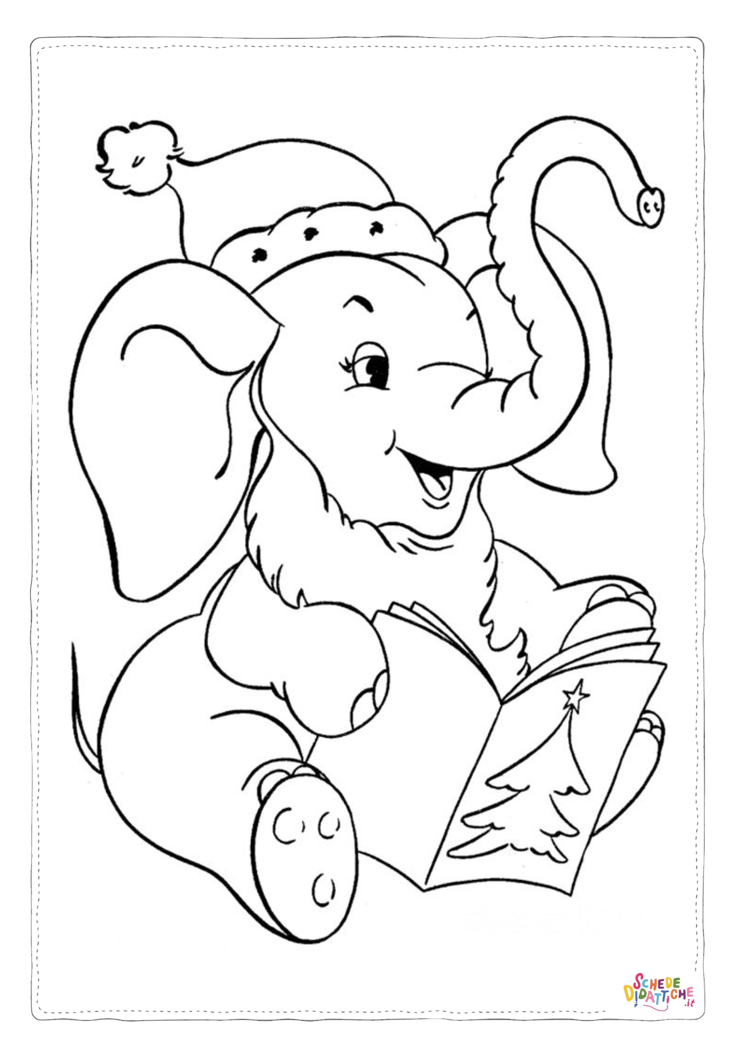 Disegno "Disegno di elefante da stampare e colorare 18" Disegno di elefante da stampare e colorare 18