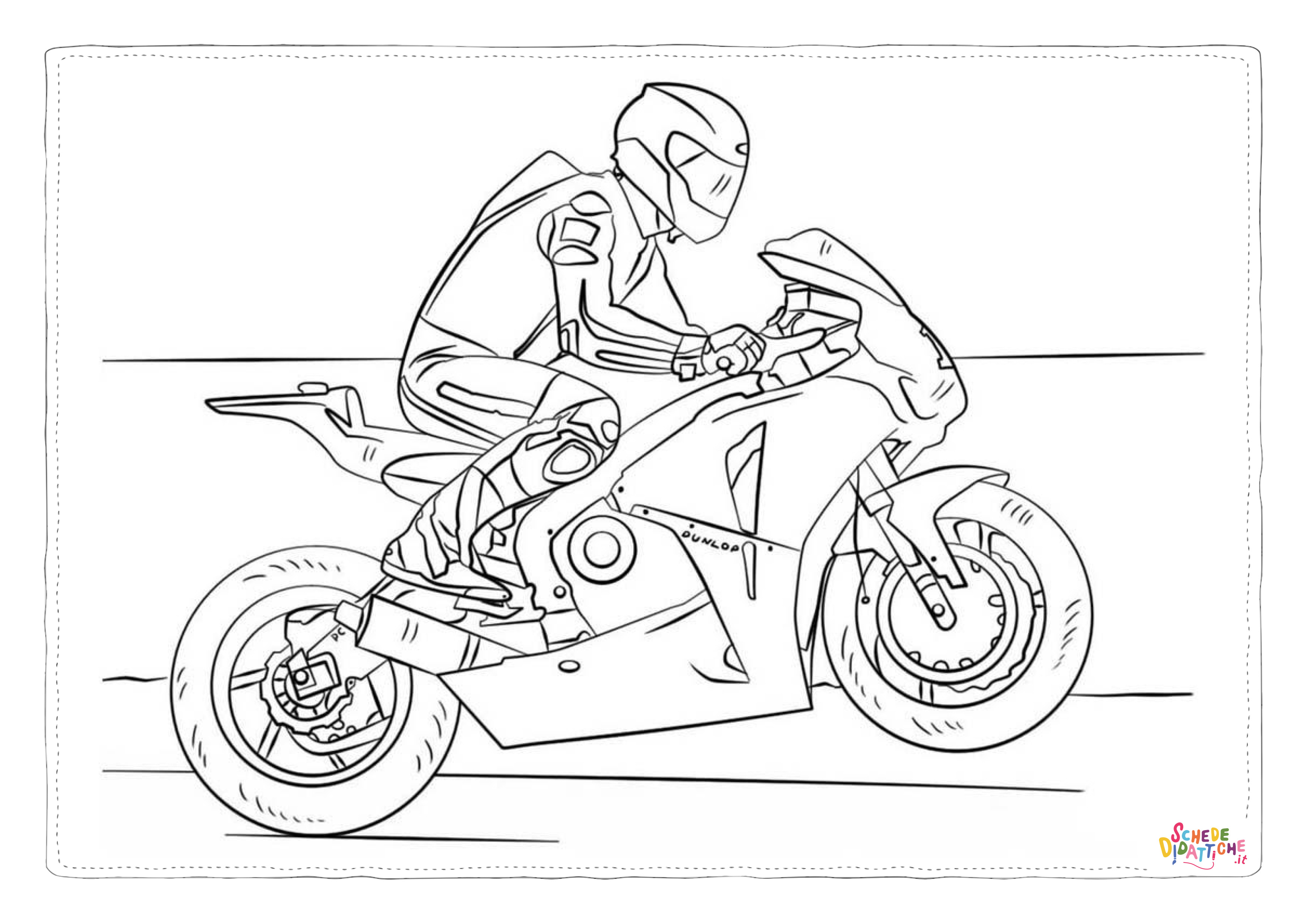 Disegno "Disegno di moto da stampare e colorare 58" Disegno di moto da stampare e colorare 58