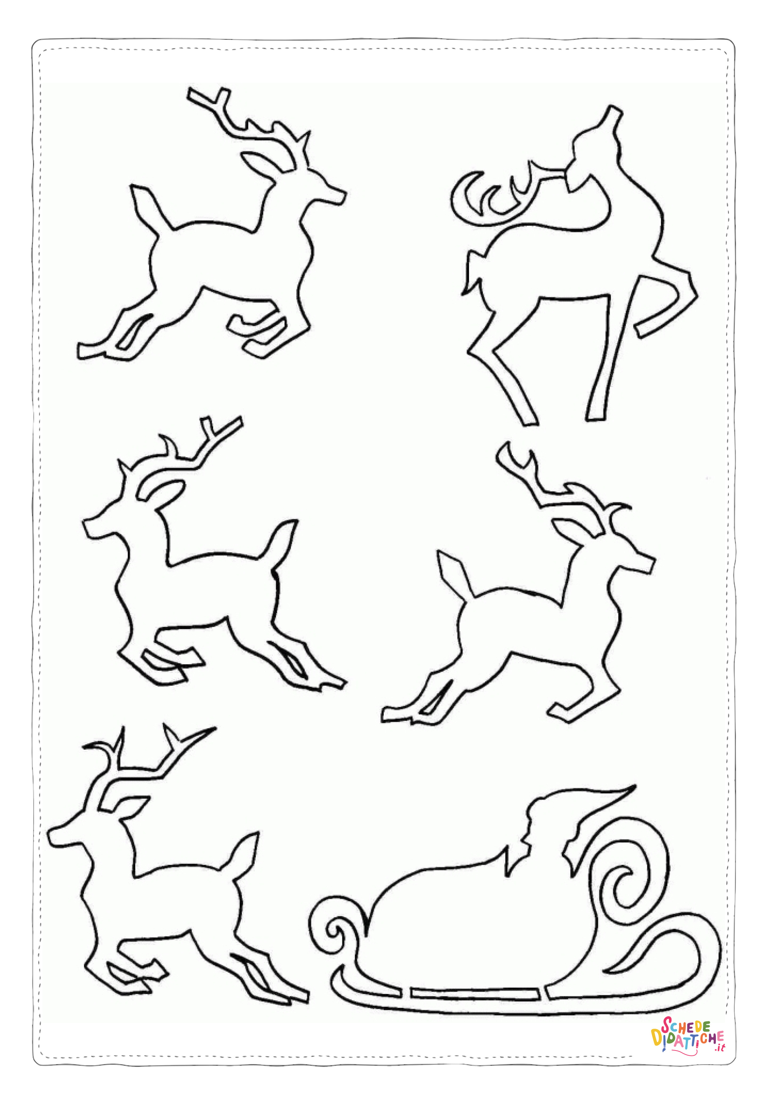 Disegno di renna da stampare e colorare 16