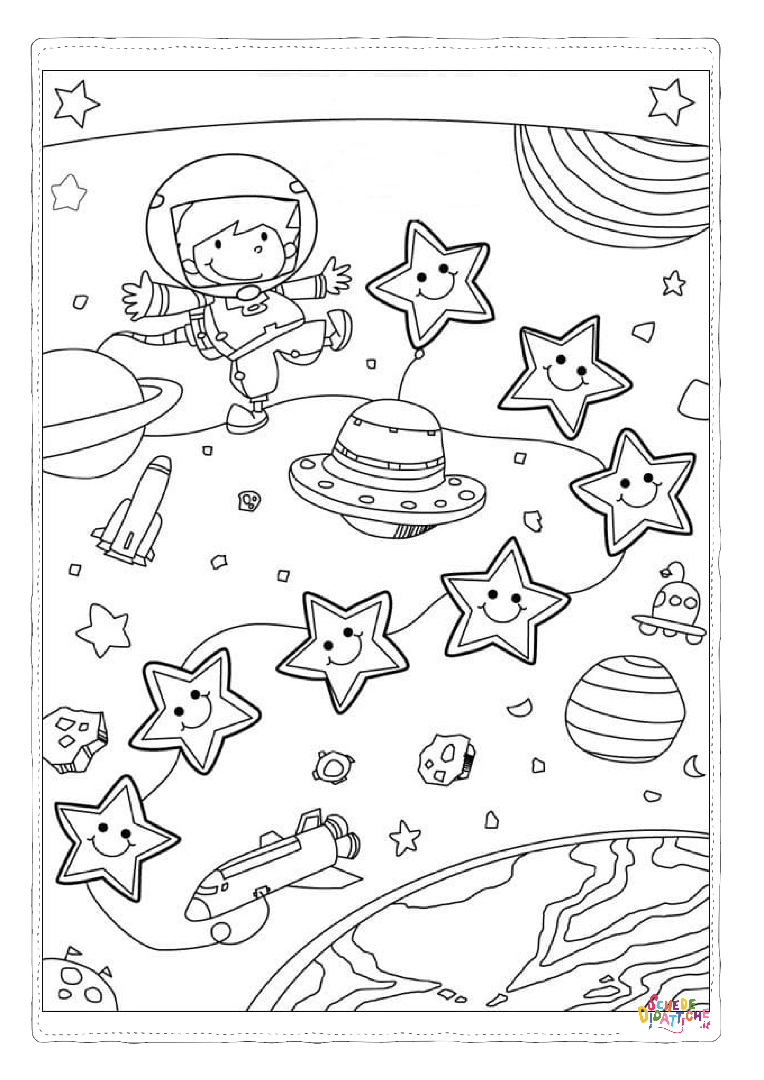 Disegno di stella da stampare e colorare