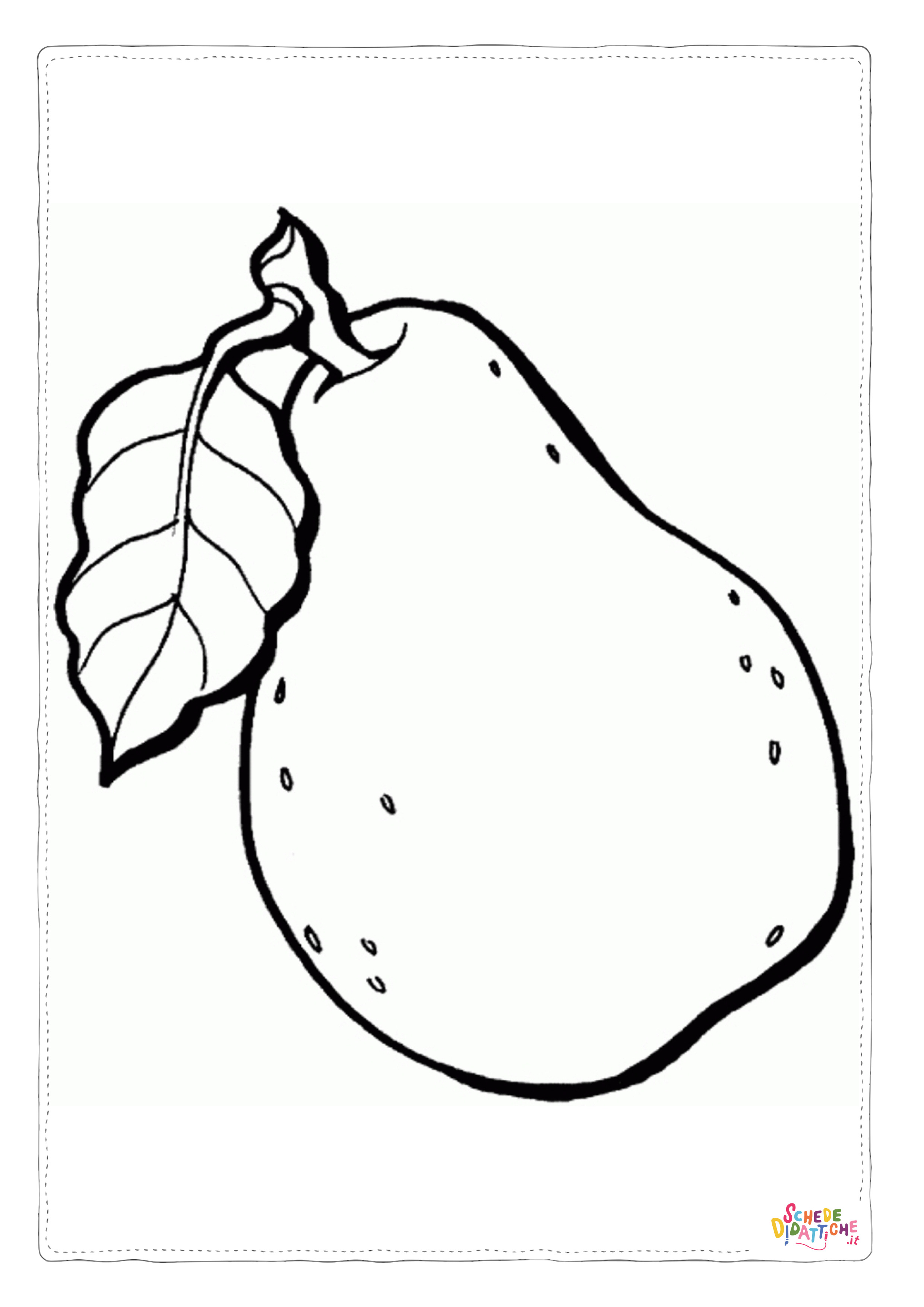Disegno "Disegno di pera da stampare e colorare 2" Disegno di pera da stampare e colorare 2