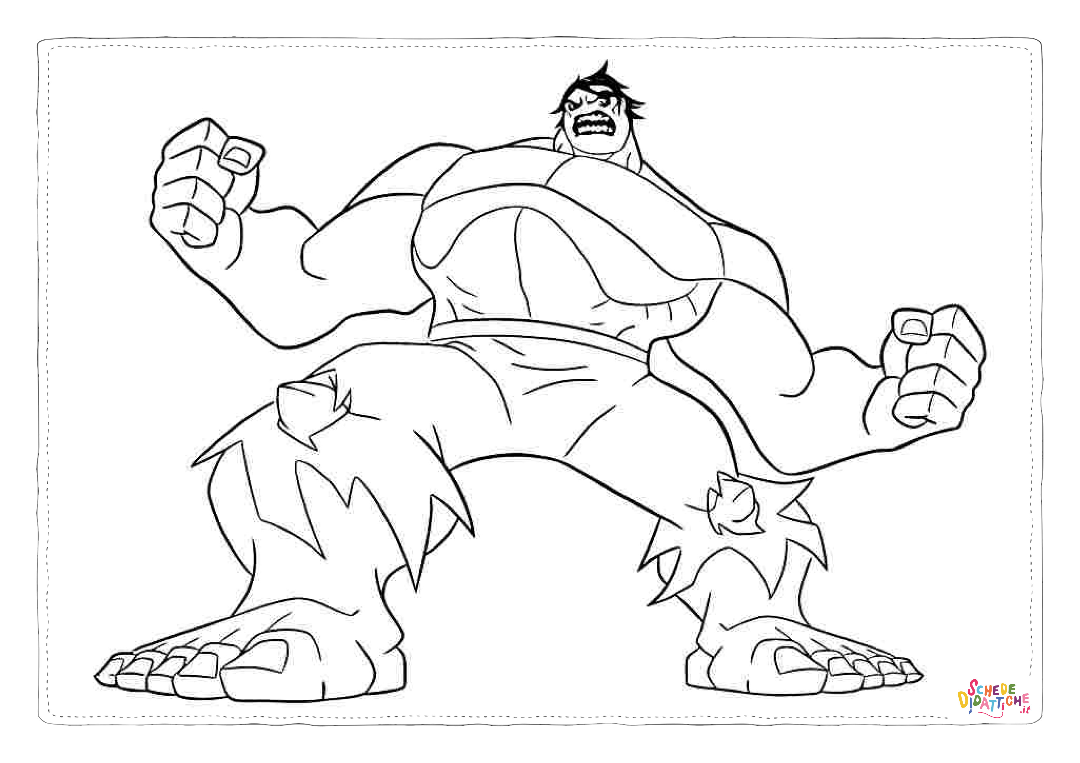 Disegno "Disegno di Hulk da stampare e colorare 136" Disegno di Hulk da stampare e colorare 136